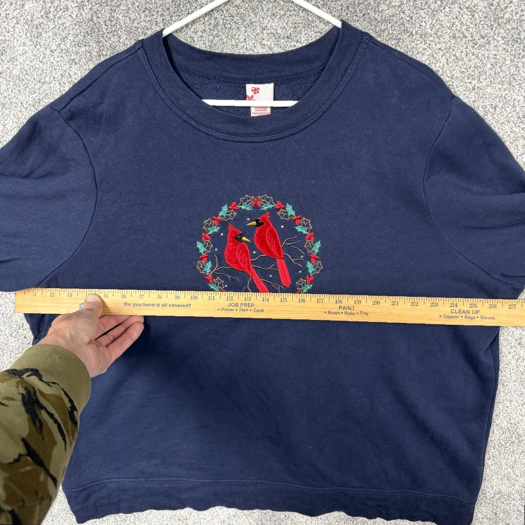 Vintage VTG Y2K Holiday Editions Sweatshirt Womens 2X Blue Fleece Cardinal Christmas Size XXL / US 16-18 / IT 52-54 - 4 Thumbnail
