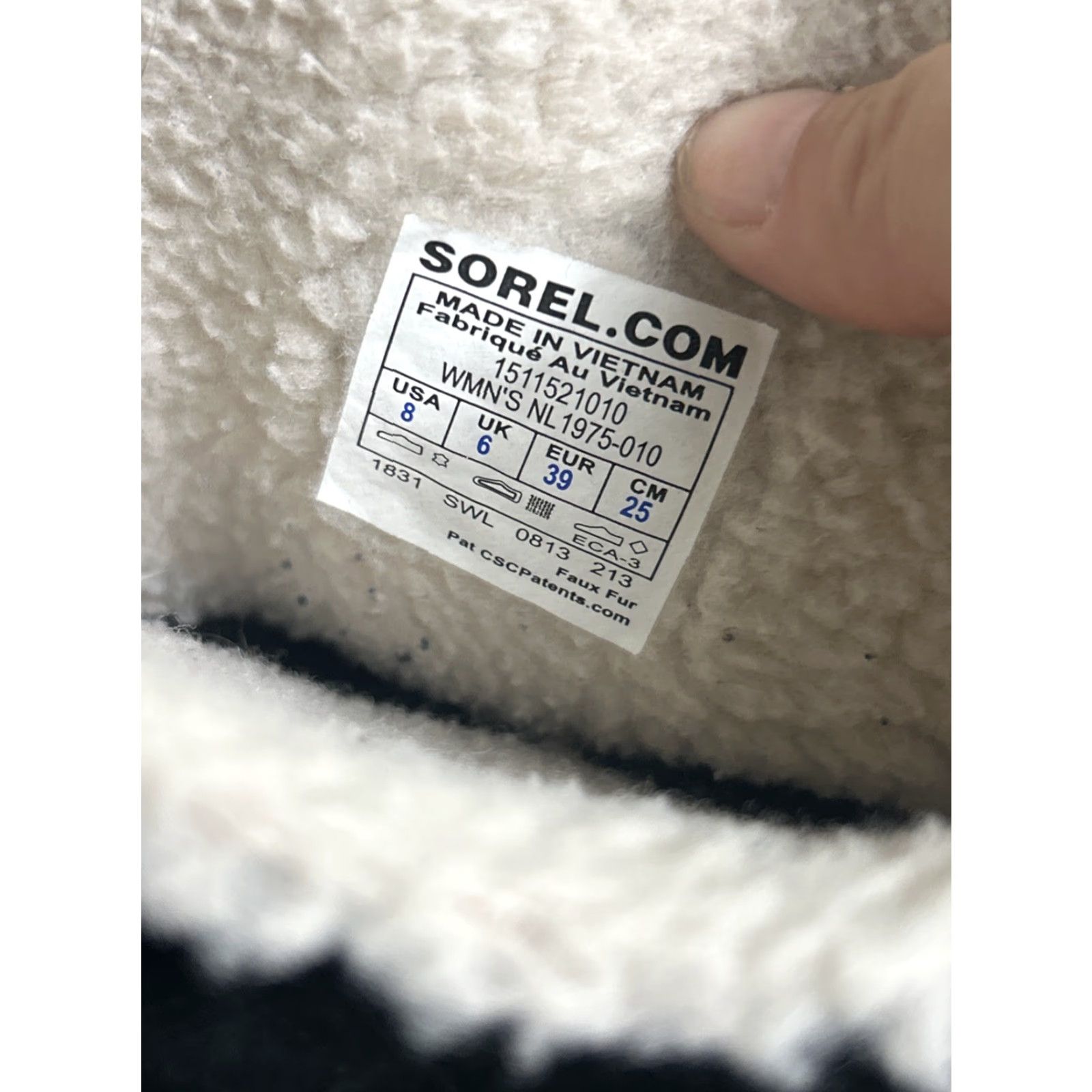 SOREL Sorel NL1975-010 Boots Women's Black Suede Waterproof Sherpa Lined Winter 8 Adult Womens Winter Boots Black Suede Snow Boot Size US 8 / IT 38 - 5 Thumbnail
