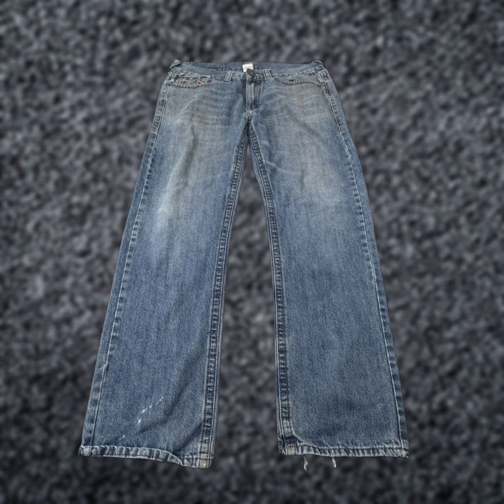 True Religion True Religion Jeans Mens 38x32 Joey Super T Straight Made USA Distressed Denim Size US 36 / EU 52 - 1 Thumbnail