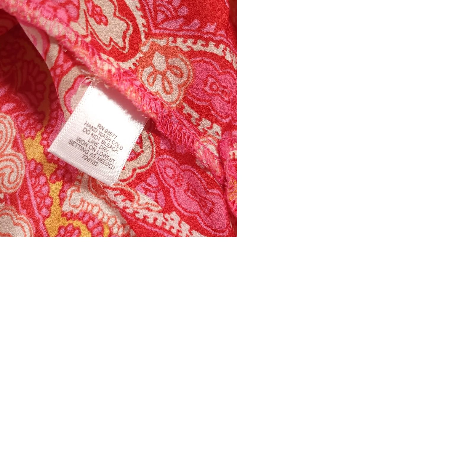 Liz Claiborne Liz Claiborne Shirt Women's Small Pink Polyester Short Sleeve V Neck Tie Front Blouse Size S / US 4 / IT 40 - 9 Thumbnail