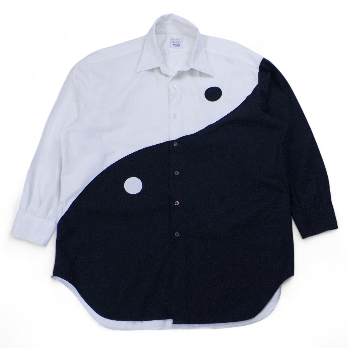 Moschino Moschino 90s Vintage Yin Yang Blouse Shirt Size L / US 10 / IT 46 - 1 Thumbnail