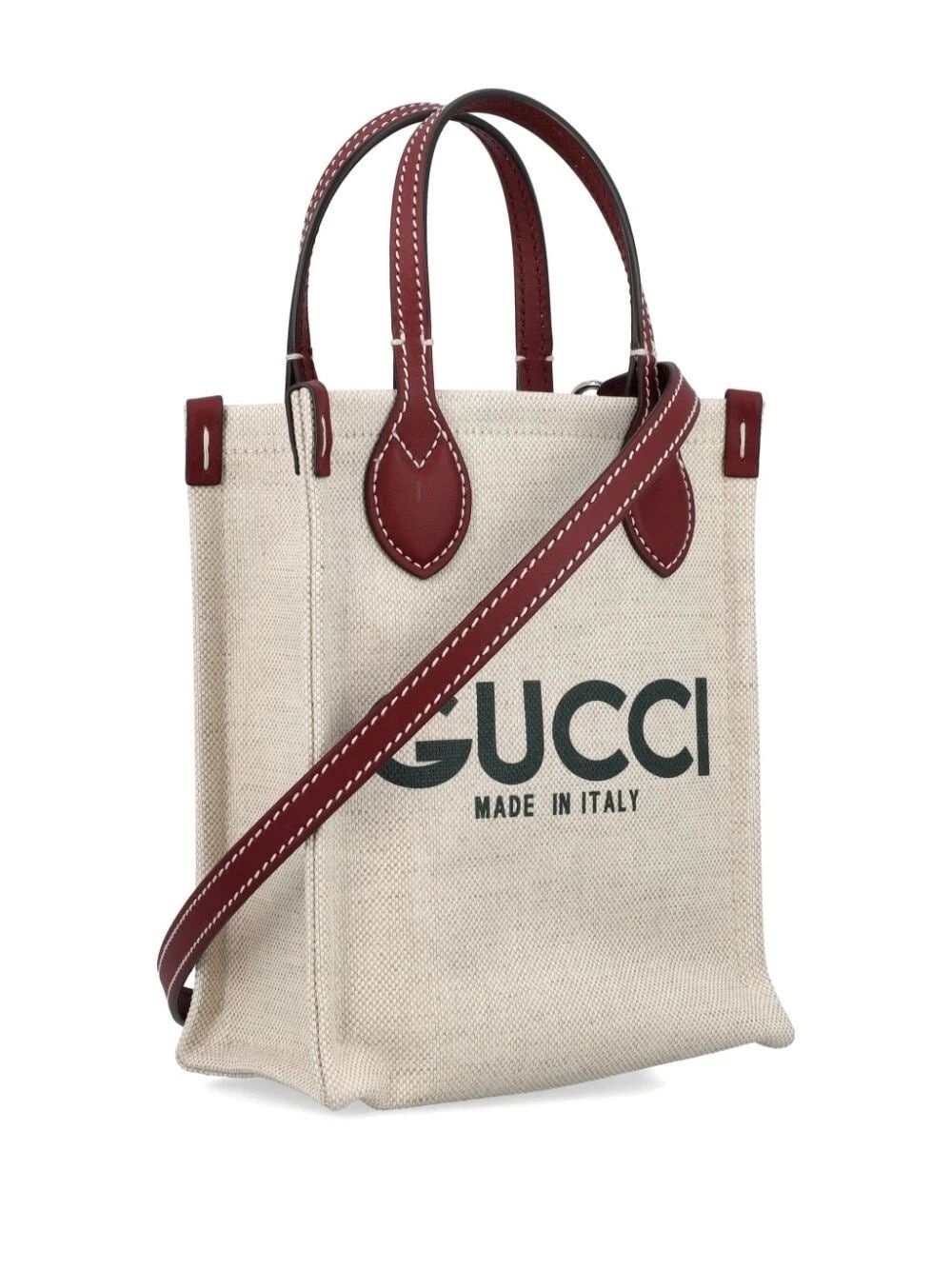 Gucci GUCCI Mini Beige Cotton Tote Bag New & Authentic Size ONE SIZE - 3 Thumbnail