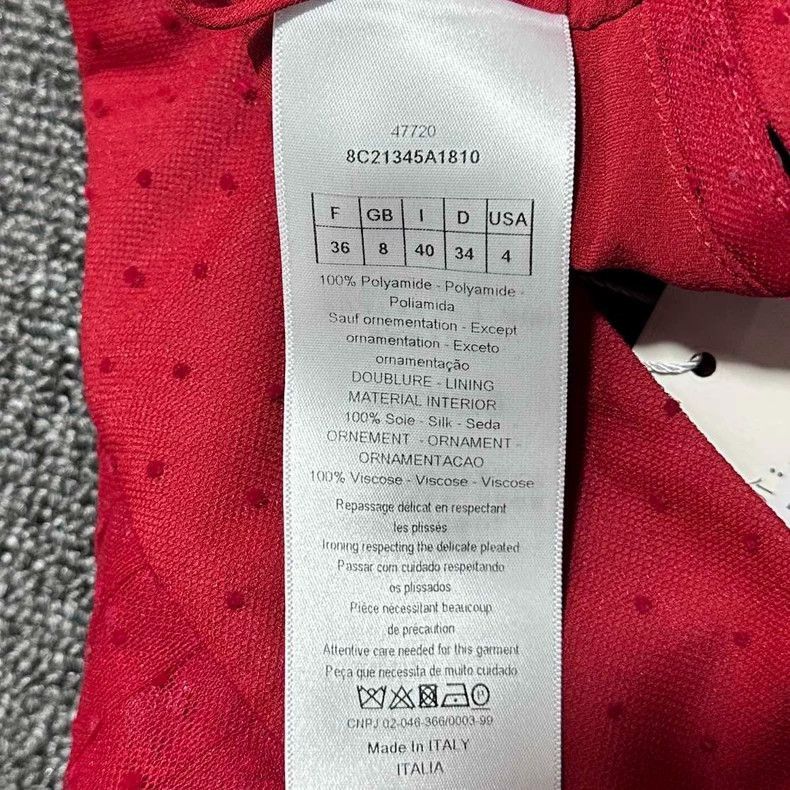 Dior Red Tulle Skirt by Dior-2505 Size 34" / US 12 / IT 48 - 5 Thumbnail