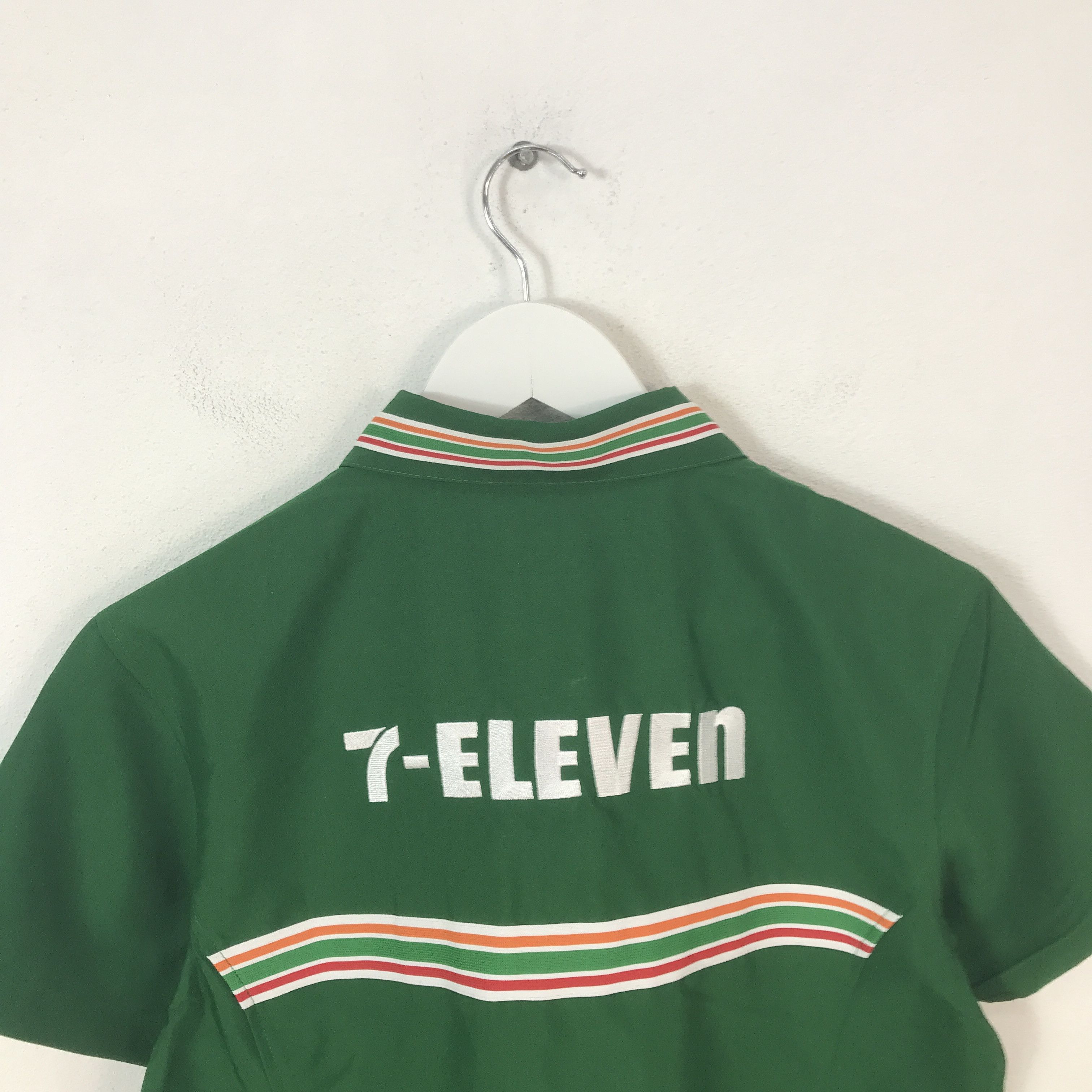 Japanese Brand 7 Eleven Uniform Green Shirt jacket K50B20 Size US M / EU 48-50 / 2 - 4 Thumbnail