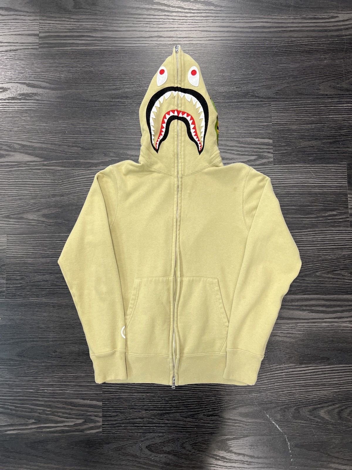 Bape × Coach Bape x Coach beige Shark full-zip hoodie | Grailed