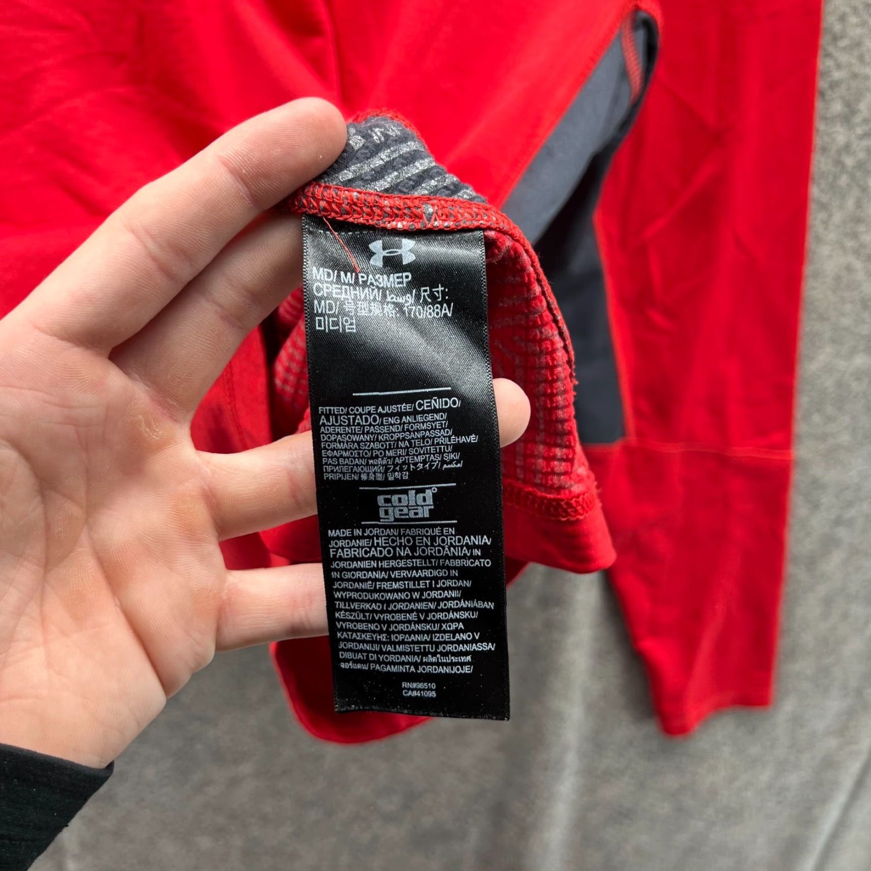 Under Armour Under Armour Sweatshirt Mens Medium Red Quarter Zip Fitted Pullover Stretch Size US M / EU 48-50 / 2 - 5 Thumbnail
