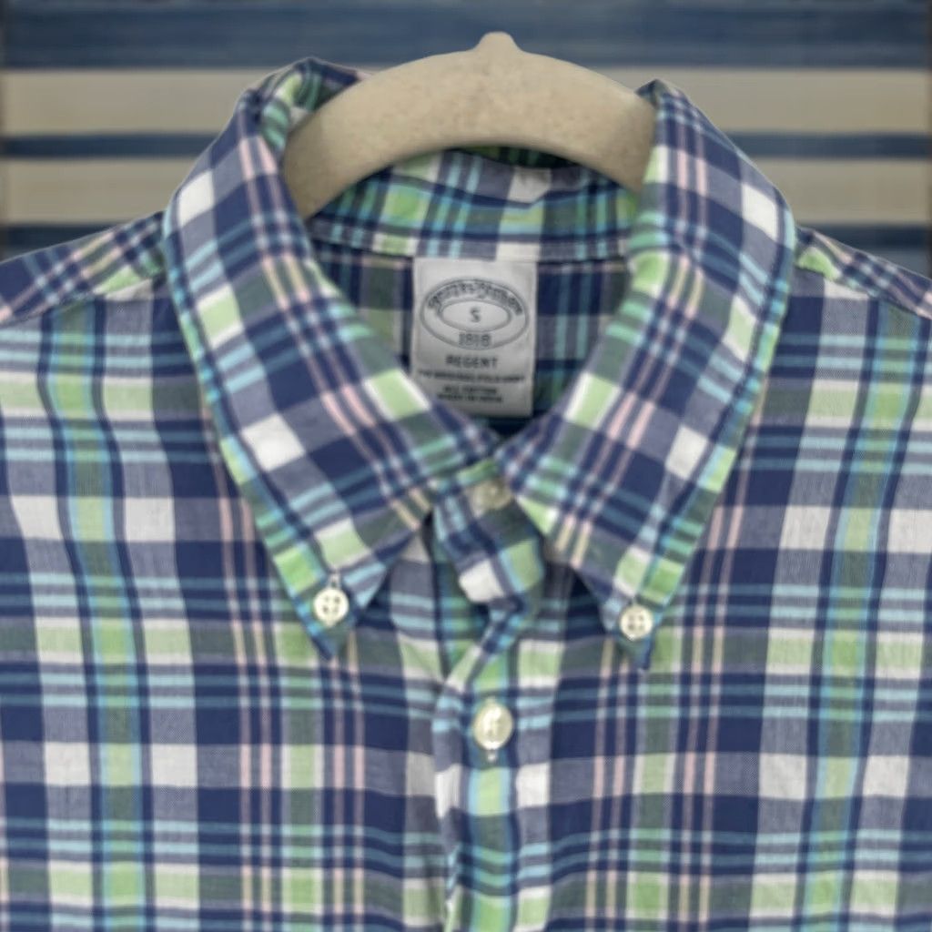 Brooks Brothers Brooks Brothers Regent Short Sleeve Plaid Button-Down Shirt Men Size S Size US S / EU 44-46 / 1 - 1 Thumbnail