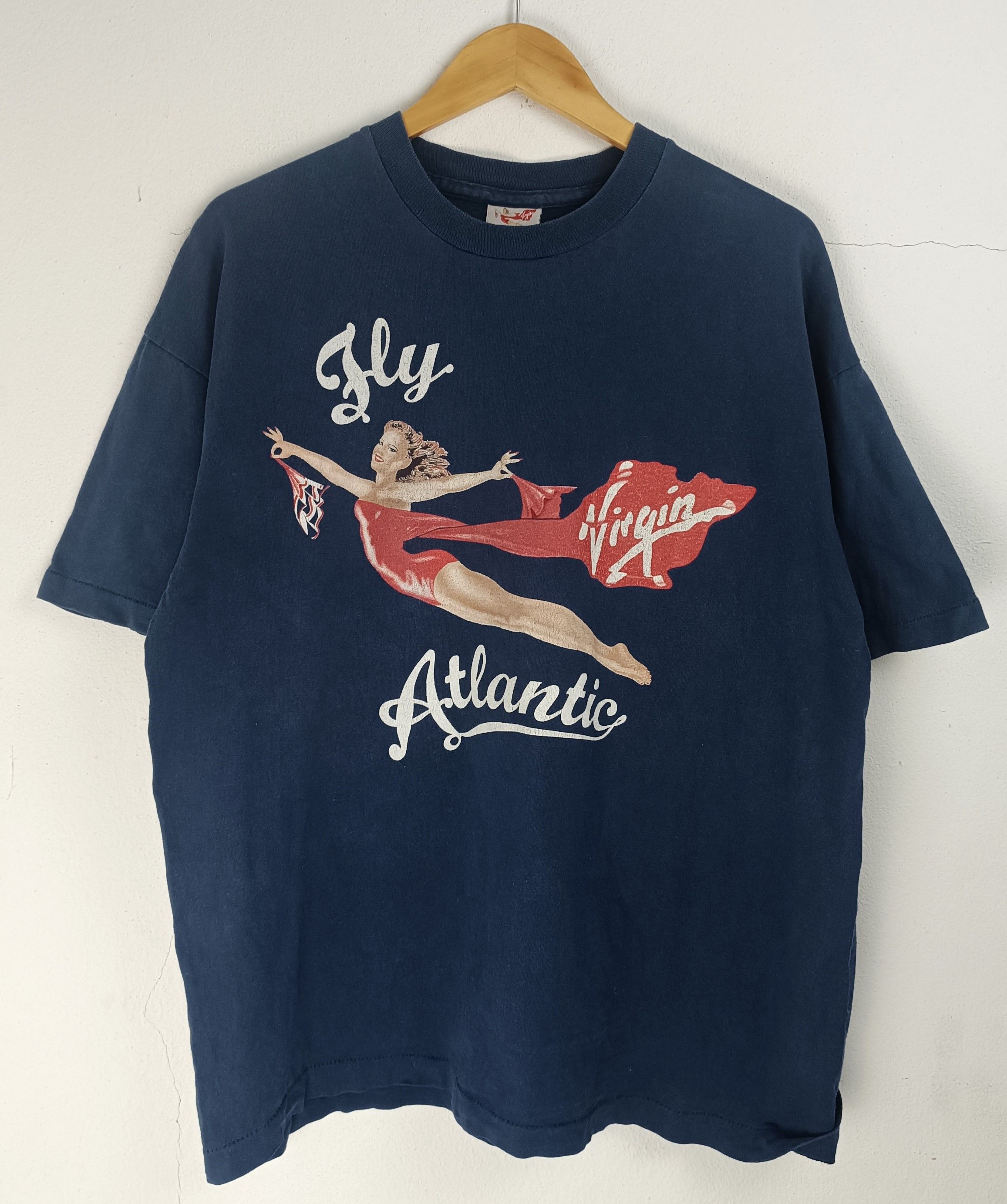 Vintage VINTAGE 90'S VIRGIN FLY ATLANTIC VERY RARE PRINCESS DIANA TS Size US XL / EU 56 / 4 - 4 Thumbnail
