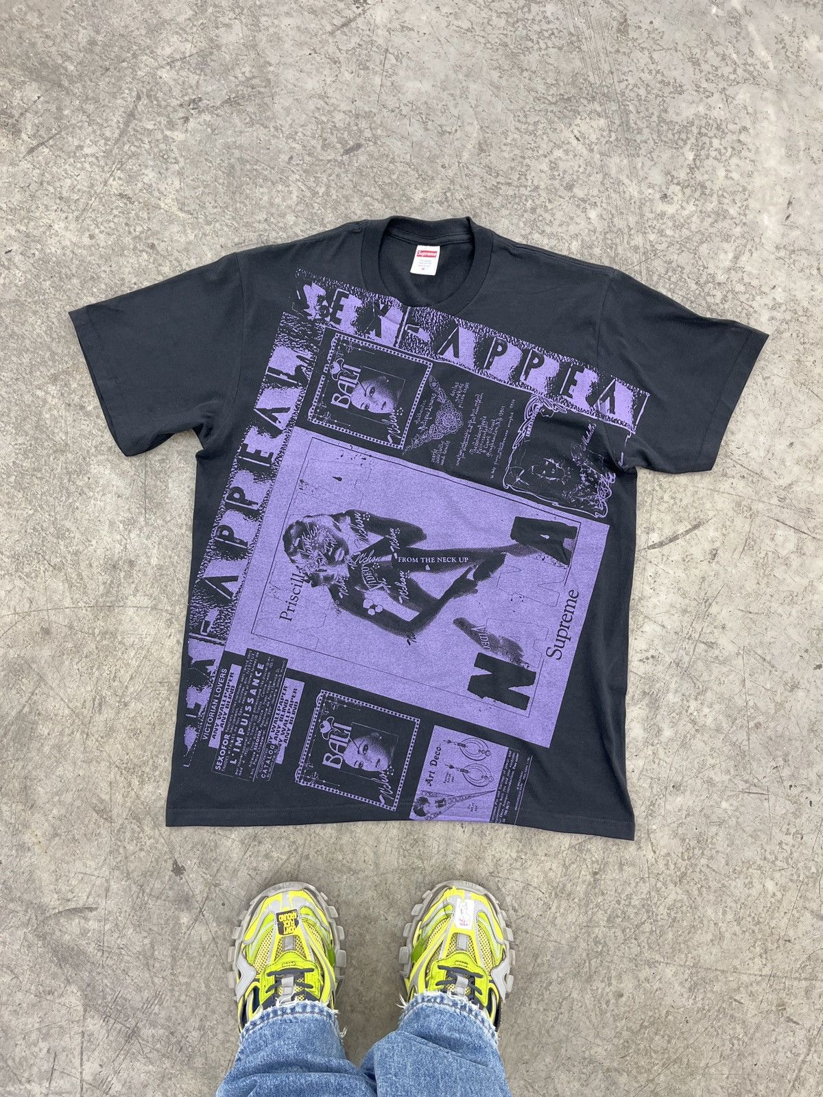 Supreme New Supreme college tee Black M | Grailed 