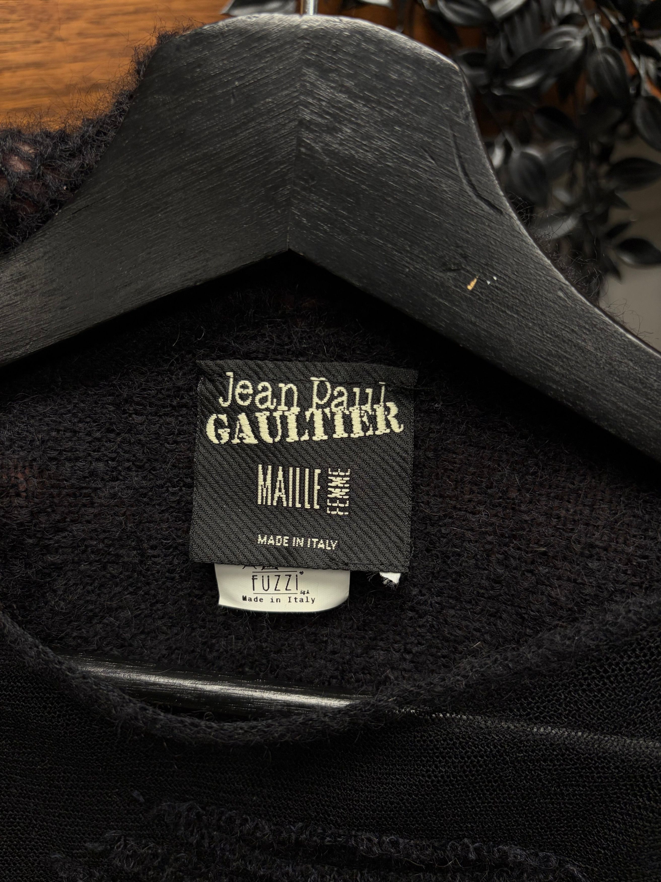 Other AW2007 Jean Paul Gaultier ‘Scarf Wrap’ Sheer/Mohair Blend Vampiric Knit Sweater Size XS / US 0-2 / IT 36-38 - 4 Thumbnail