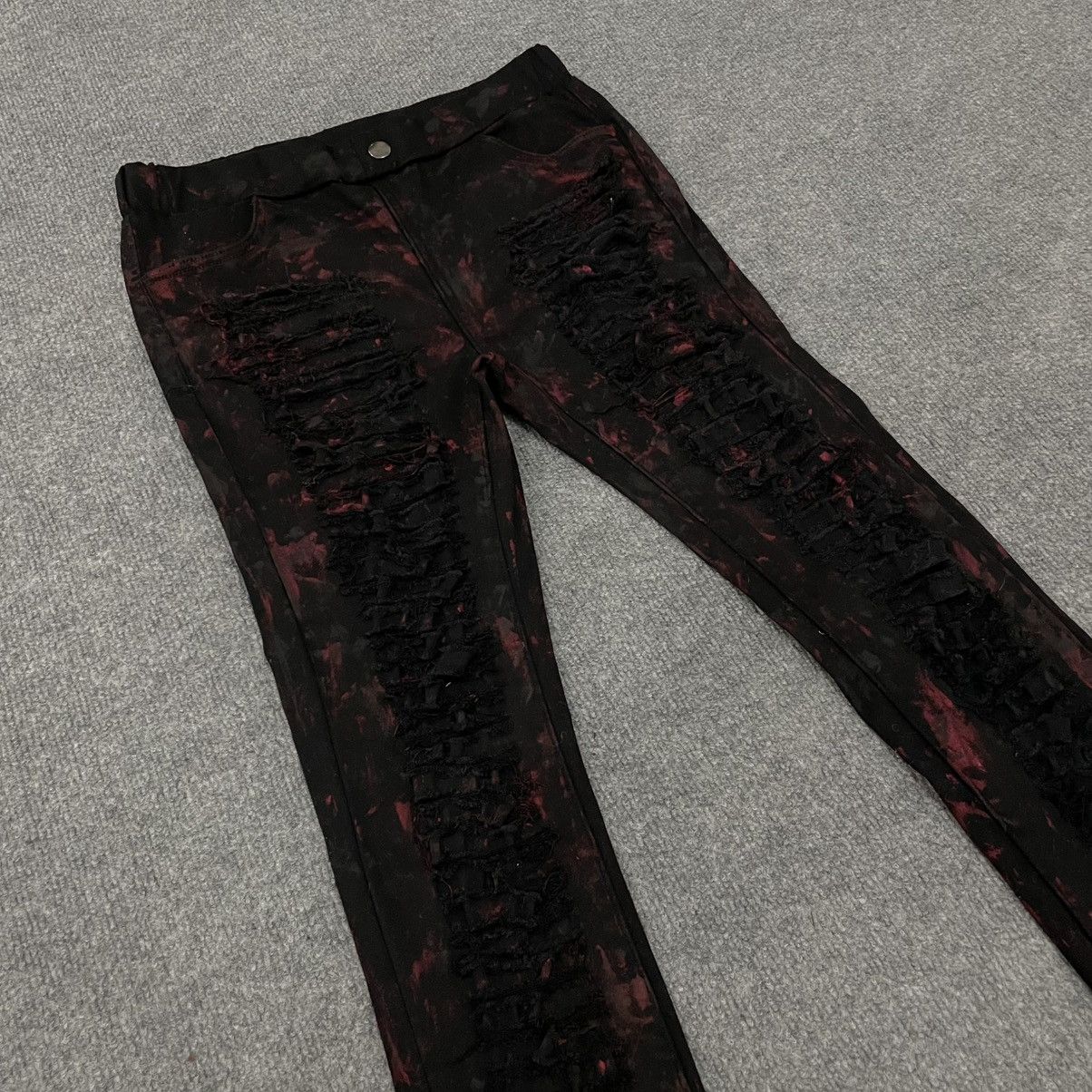 Japanese Brand Japanese Sex Pot Revenge Destroyed Denim Punk Vkei Style Size 30" / US 8 / IT 44 - 3 Thumbnail