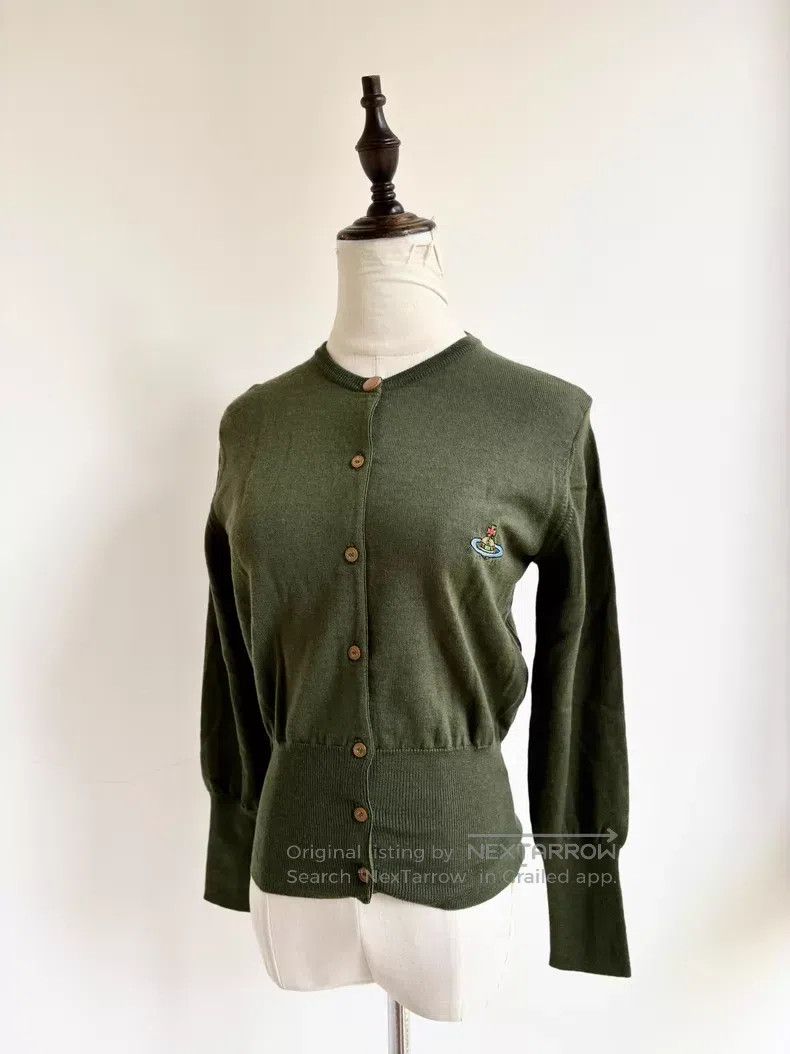 Vivienne Westwood Vivienne Westwood Olive Green Saturn Knit Top with Buttons Size M / US 6-8 / IT 42-44 - 1 Thumbnail