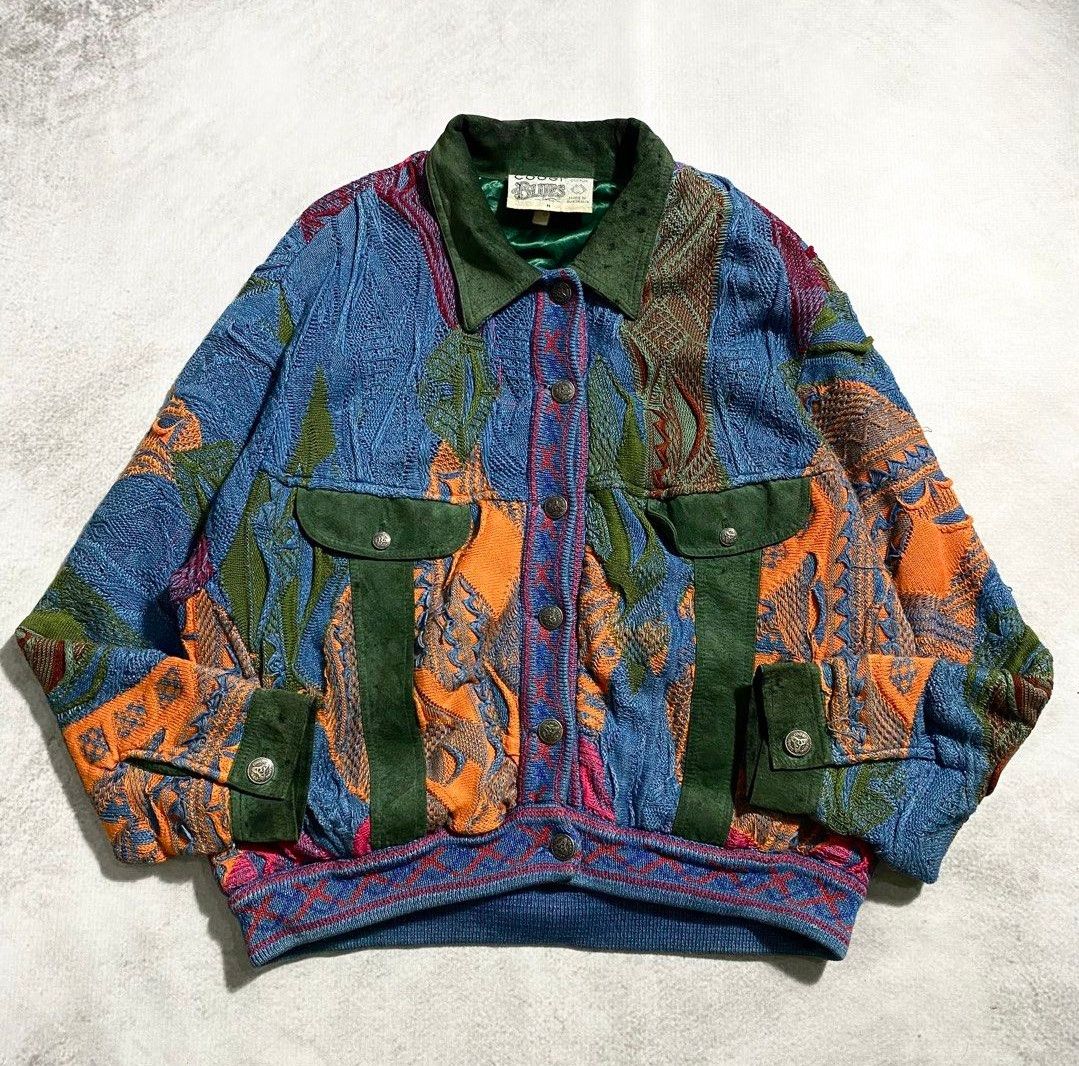 Coogi Rare Vintage Coogi Blues Knitted Boxy Jacket Size US M / EU 48-50 / 2 - 1 Thumbnail