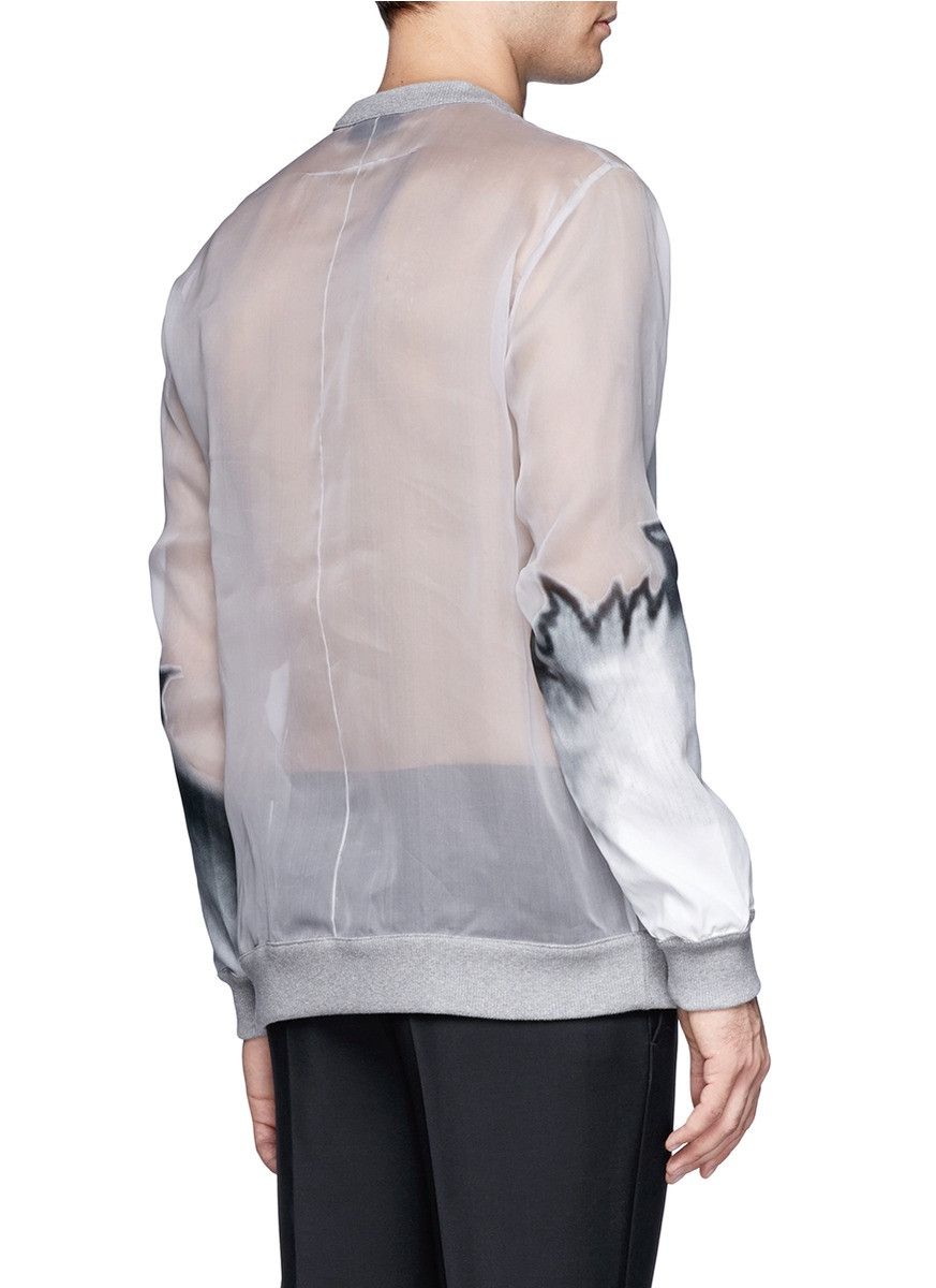 Givenchy Grey Runway Baseball Skull Organza Silk Sweatshirt Size US M / EU 48-50 / 2 - 4 Thumbnail