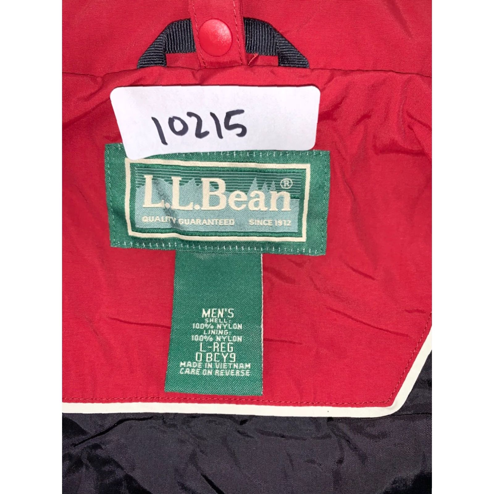 Vintage VINTAGE L.L. Bean Rain Jacket Mens L Red Hooded Zip Water Resistant Jacket Size US L / EU 52-54 / 3 - 3 Thumbnail