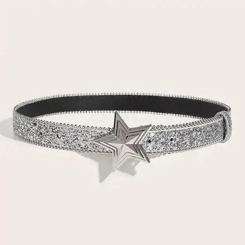 Designer × Vintage Rhinestone Belt Luxury Bling Sequin Size ONE SIZE - 4 Thumbnail