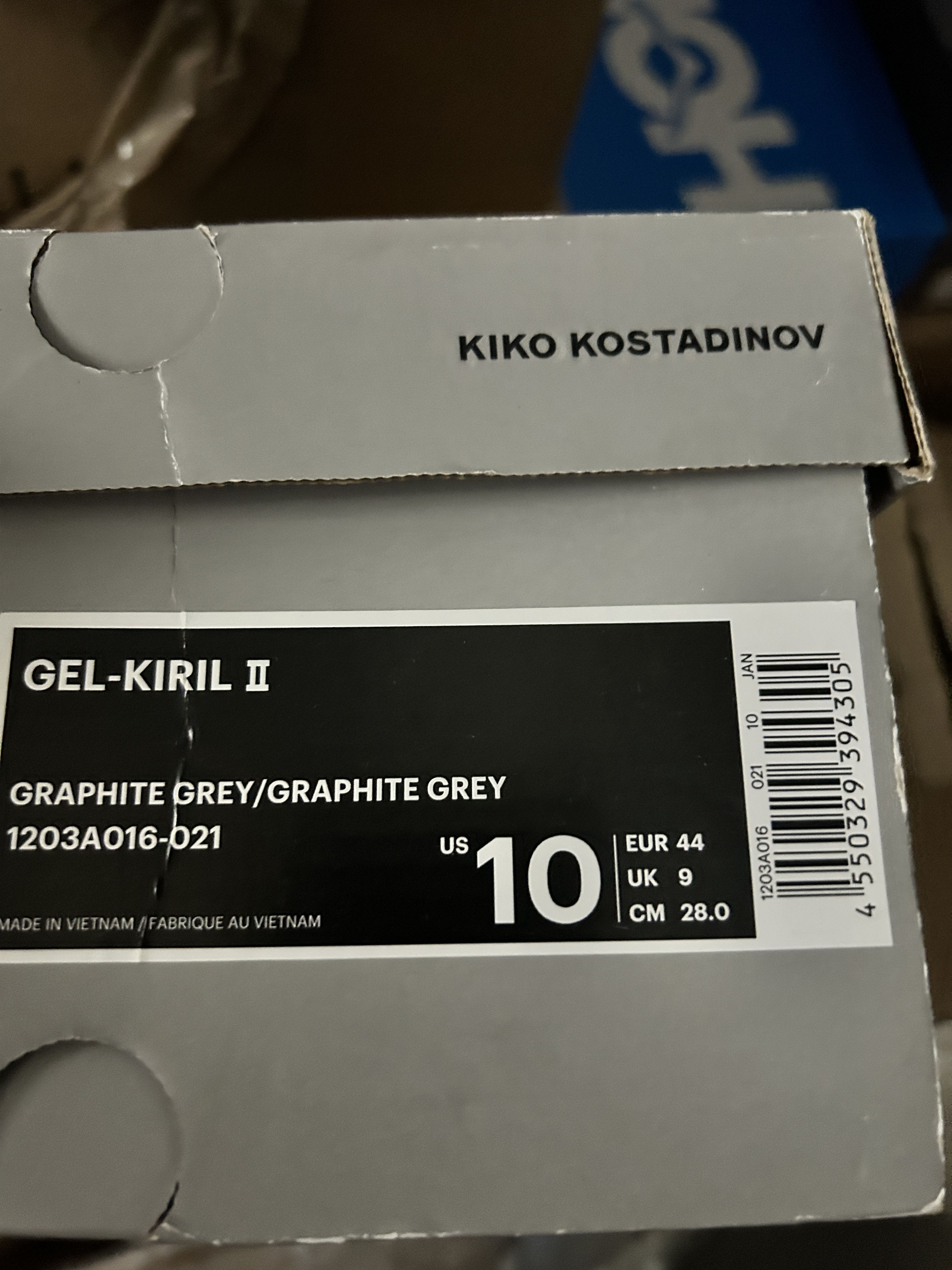 Asics × Kiko Kostadinov Asics × Kiko Kostadinov Gel Kiril-2 Graphite Grey / Black Size US 10 / EU 43 - 11 Thumbnail