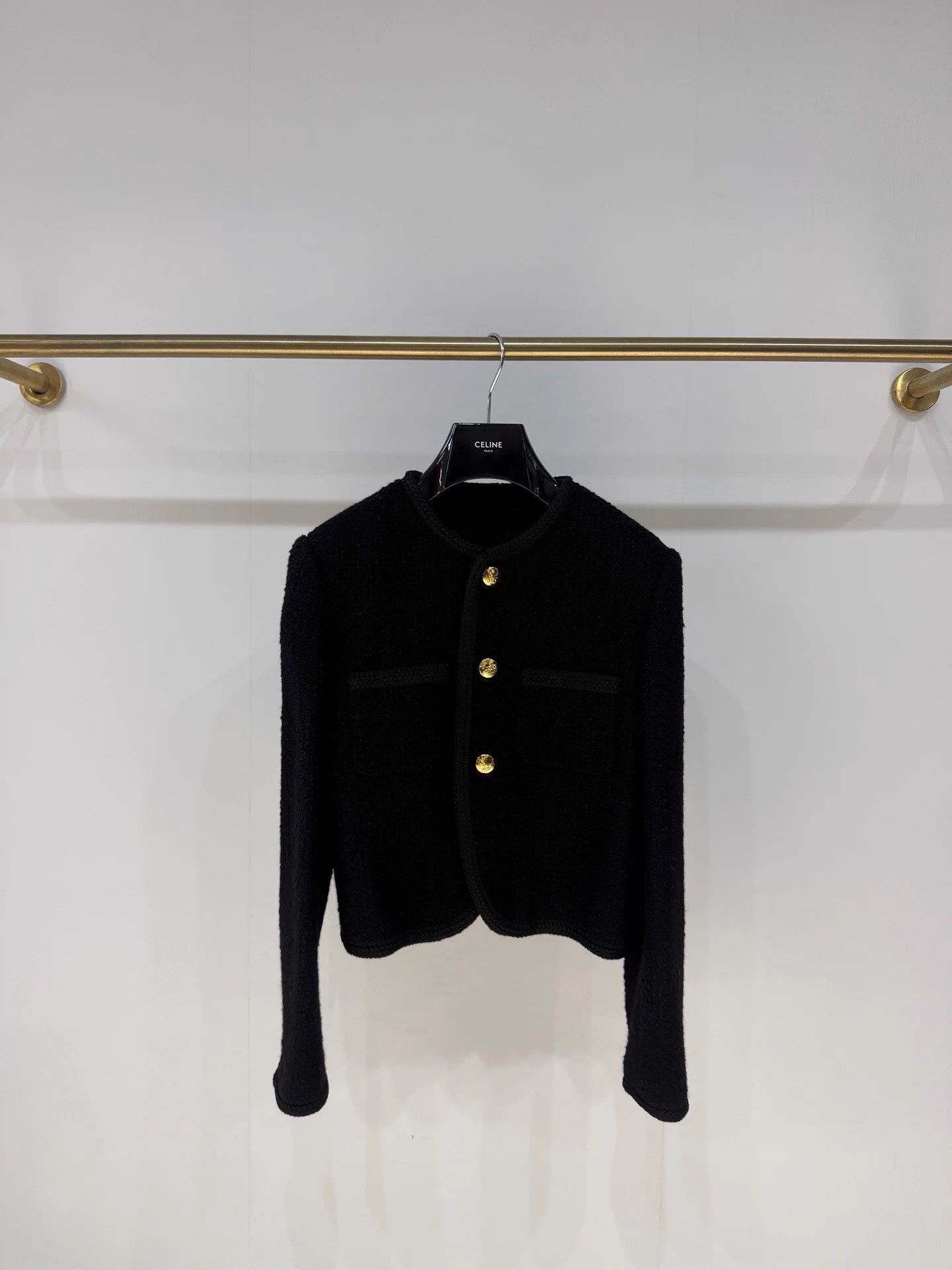 Celine Celine Classic Black Gold Tweed Jacket 99 New 42 Size M / US 6-8 / IT 42-44 - 1 Thumbnail