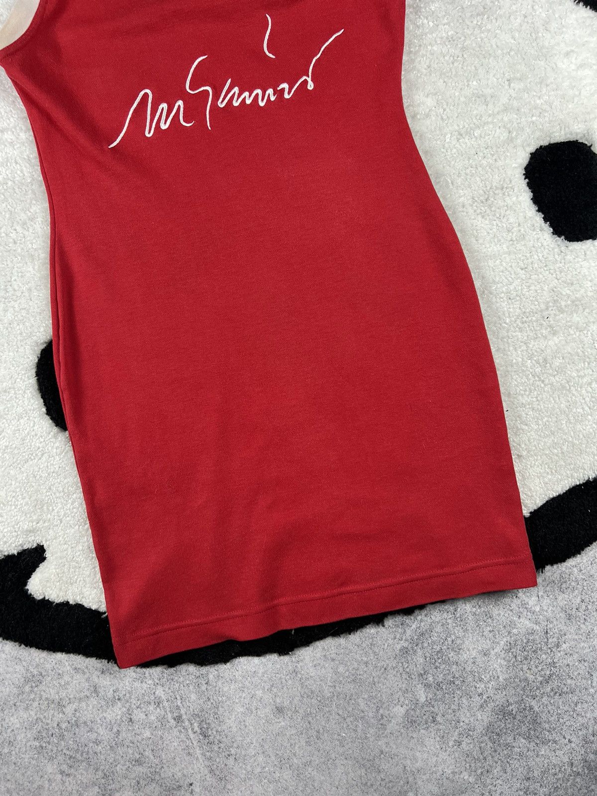 Moschino Y2K Vintage Moschino 90s Red Mini Dress Size M / US 6-8 / IT 42-44 - 2 Thumbnail