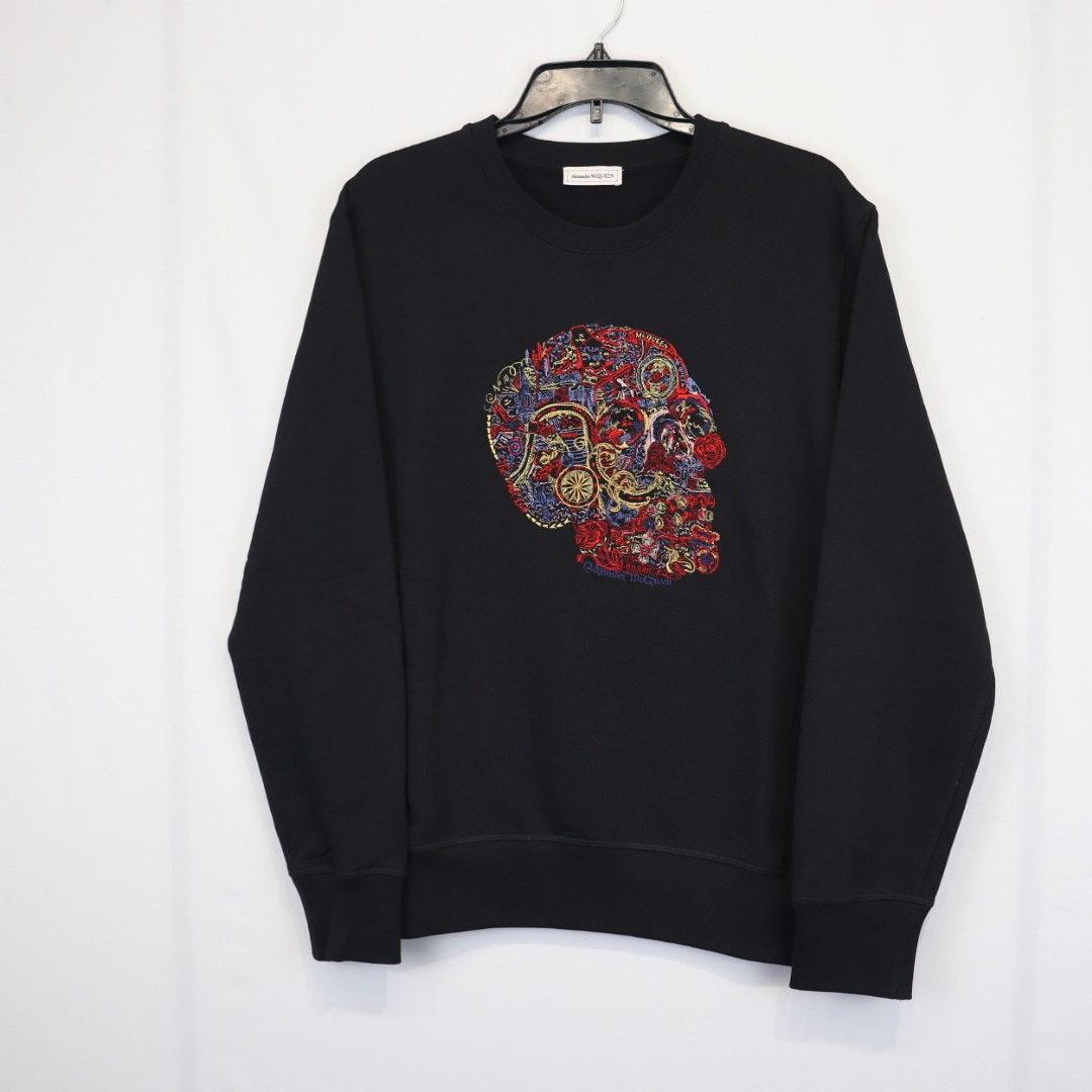 Alexander McQueen o1rshd1 ***Defective / Sweatshirt in Black Size US M / EU 48-50 / 2 - 1 Thumbnail