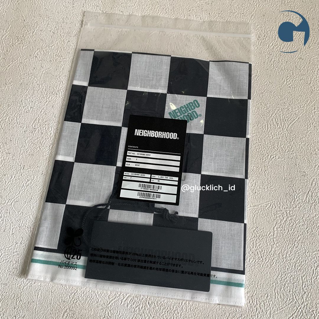 Neighborhood Neighborhood, Checker Bandana 'Mint' Size ONE SIZE - 6 Thumbnail