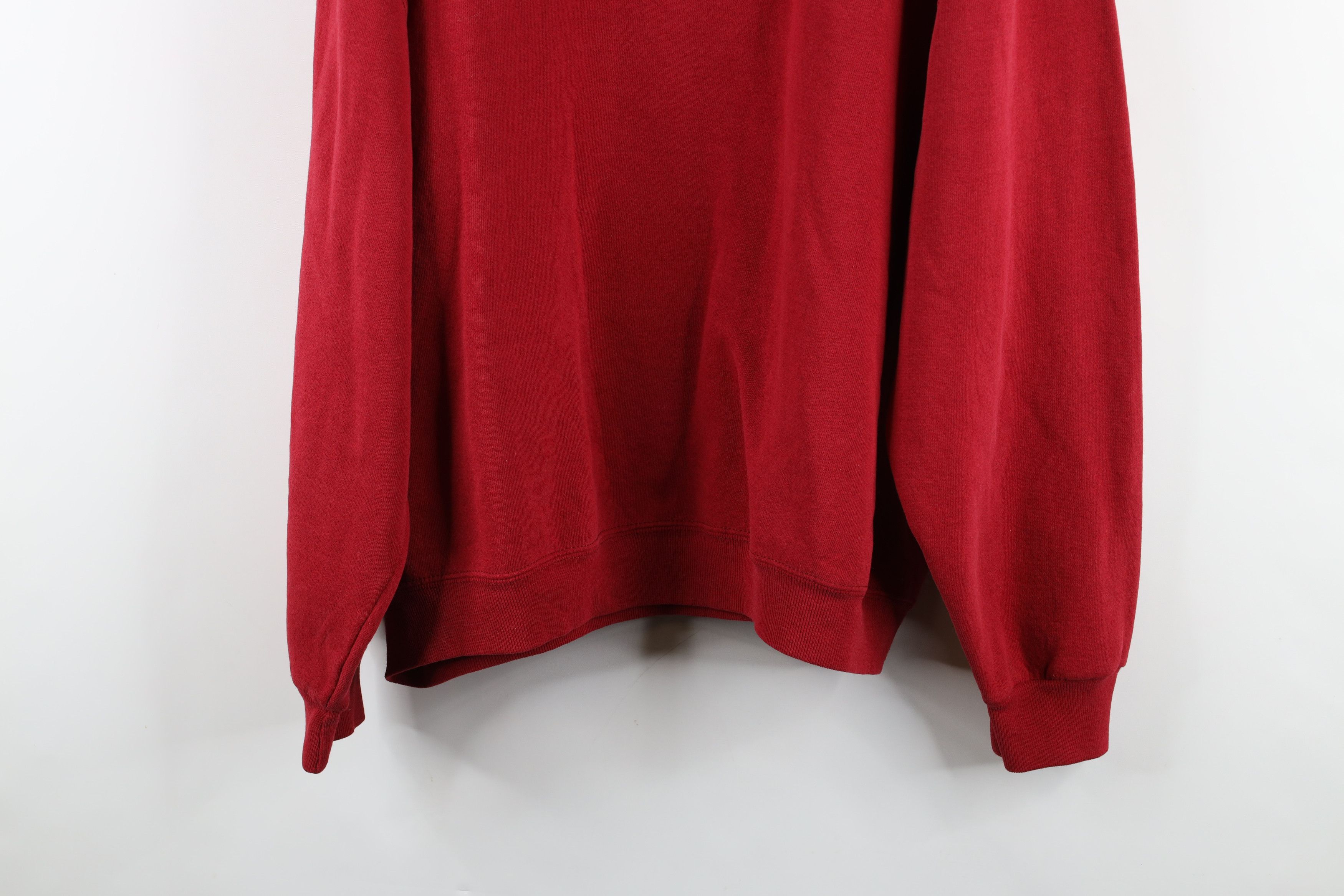Russell Athletic × Vintage Vintage 90s Russell Athletic Blank Crewneck Sweatshirt Red Size US XXL / EU 58 / 5 - 13 Thumbnail