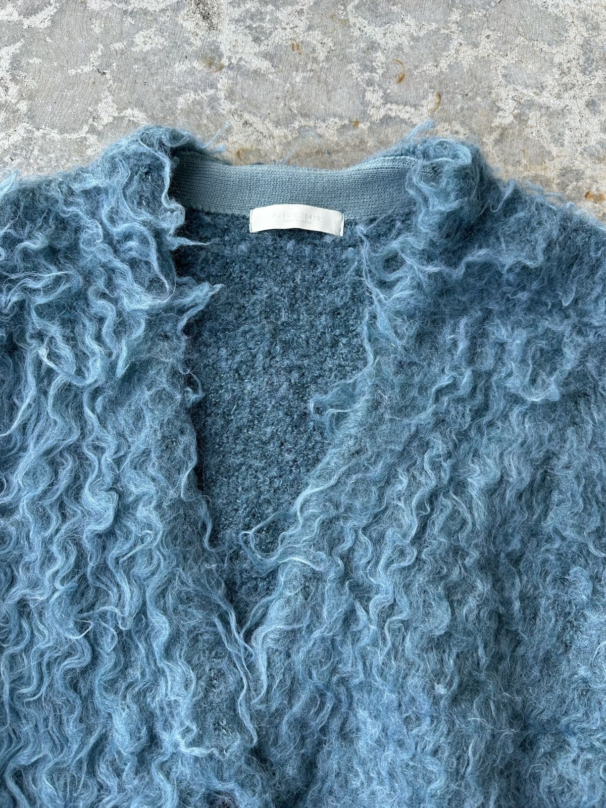 Japanese Brand Shaggy Public Tokyo Fur Mohair curly monster kurt cardigan Size US L / EU 52-54 / 3 - 5 Thumbnail