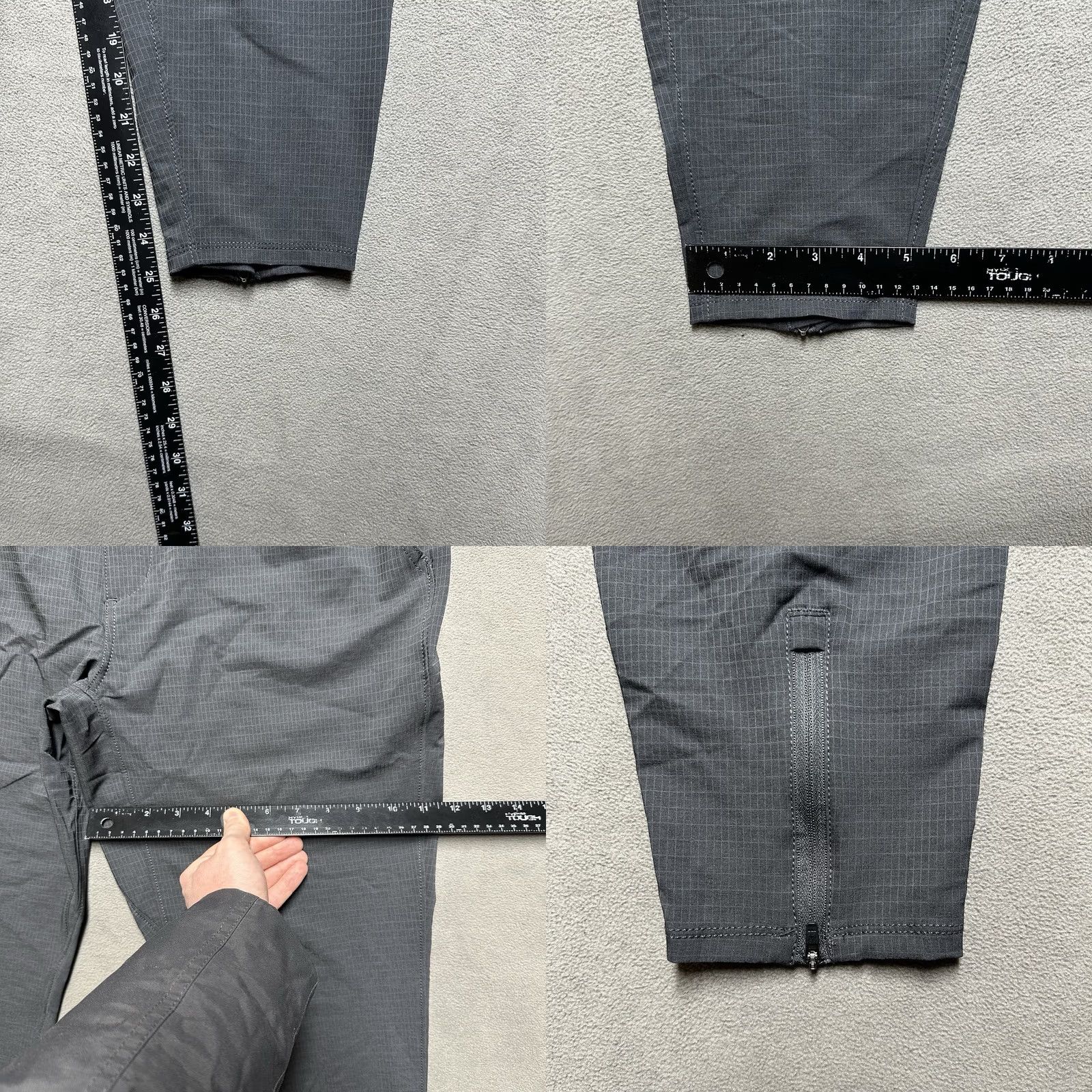JW Anderson Anderson Ord Pants Mens 34 Gray Tapered Ripstop Zip Ankle Stretch 4-Way Inseam 25 Size US 34 / EU 50 - 9 Thumbnail