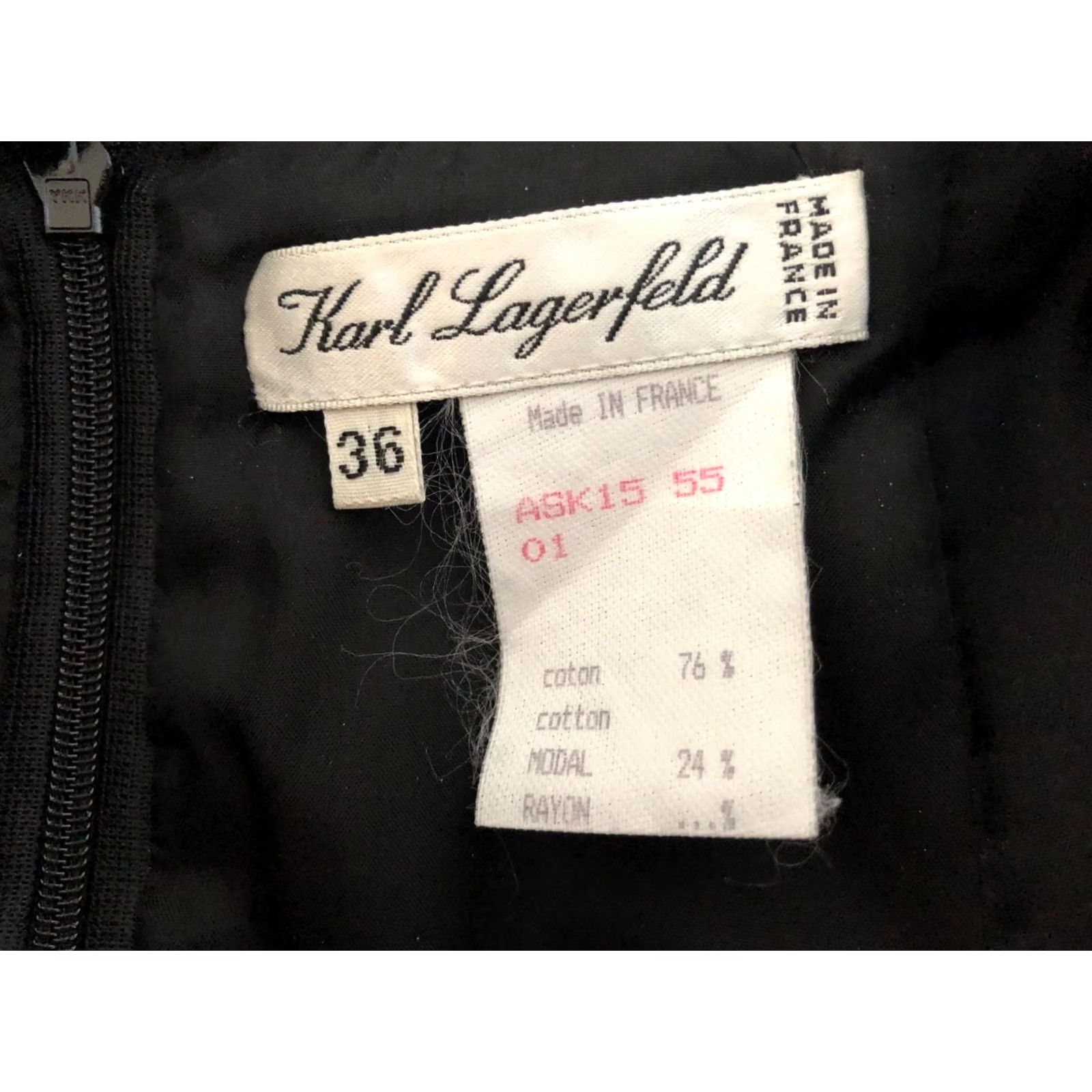 Karl Lagerfeld Karl Lagerfeld Skirt Women Size 36 Velvet Cotton Mini Black Size 25" / US 0 / IT 36 - 5 Thumbnail