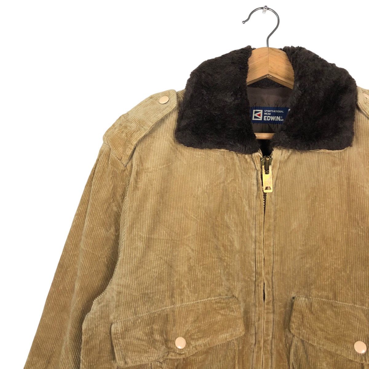 Japanese Brand 🔥90’s Biker Bomber Jacket Corduroy Edwin Japan Made Size US M / EU 48-50 / 2 - 6 Thumbnail