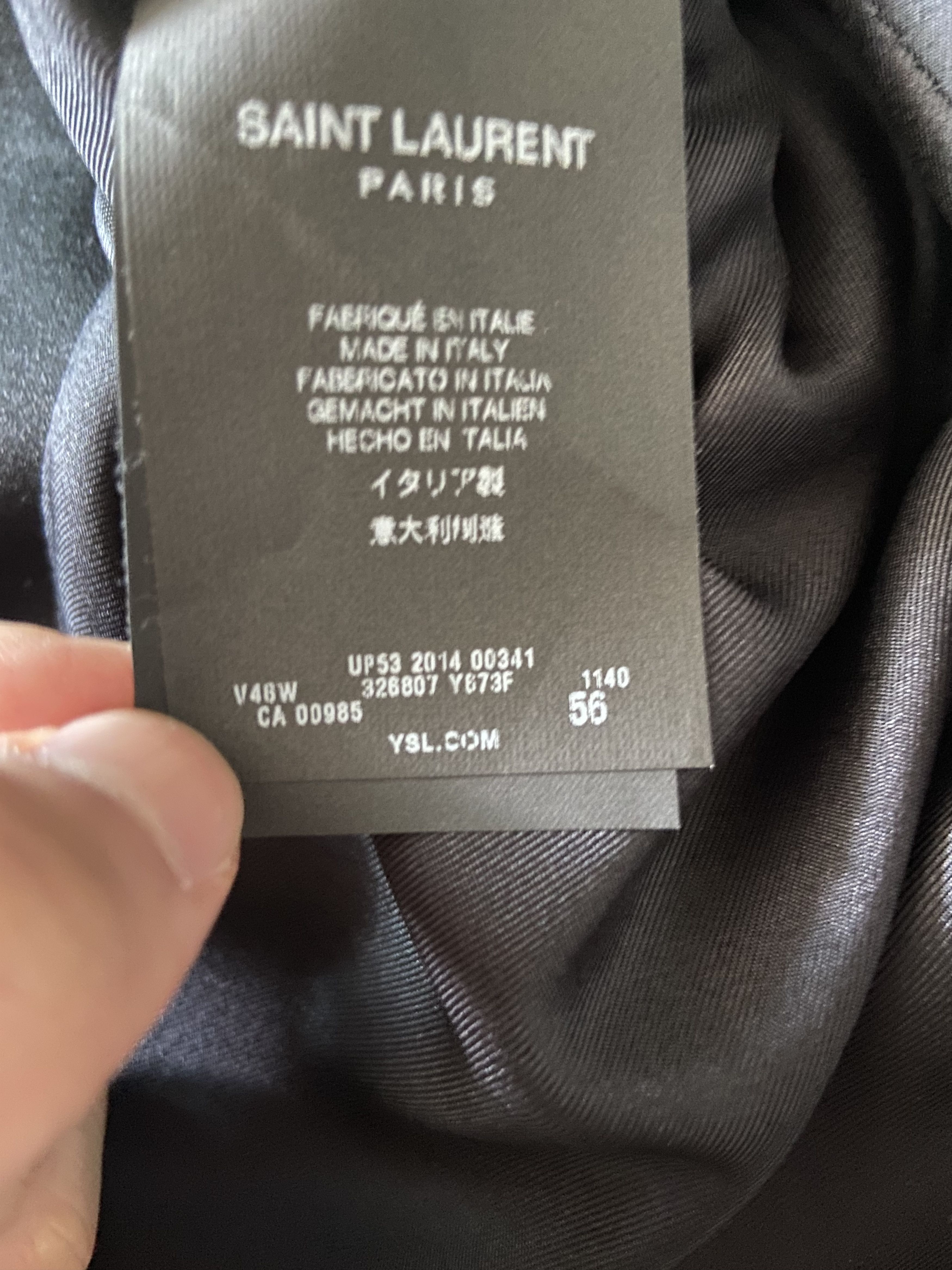 Hedi Slimane × Saint Laurent Paris 56 fw14 ss15 peaked lapel Le Smoking blazer jacket suit Size US M / EU 48-50 / 2 - 9 Thumbnail