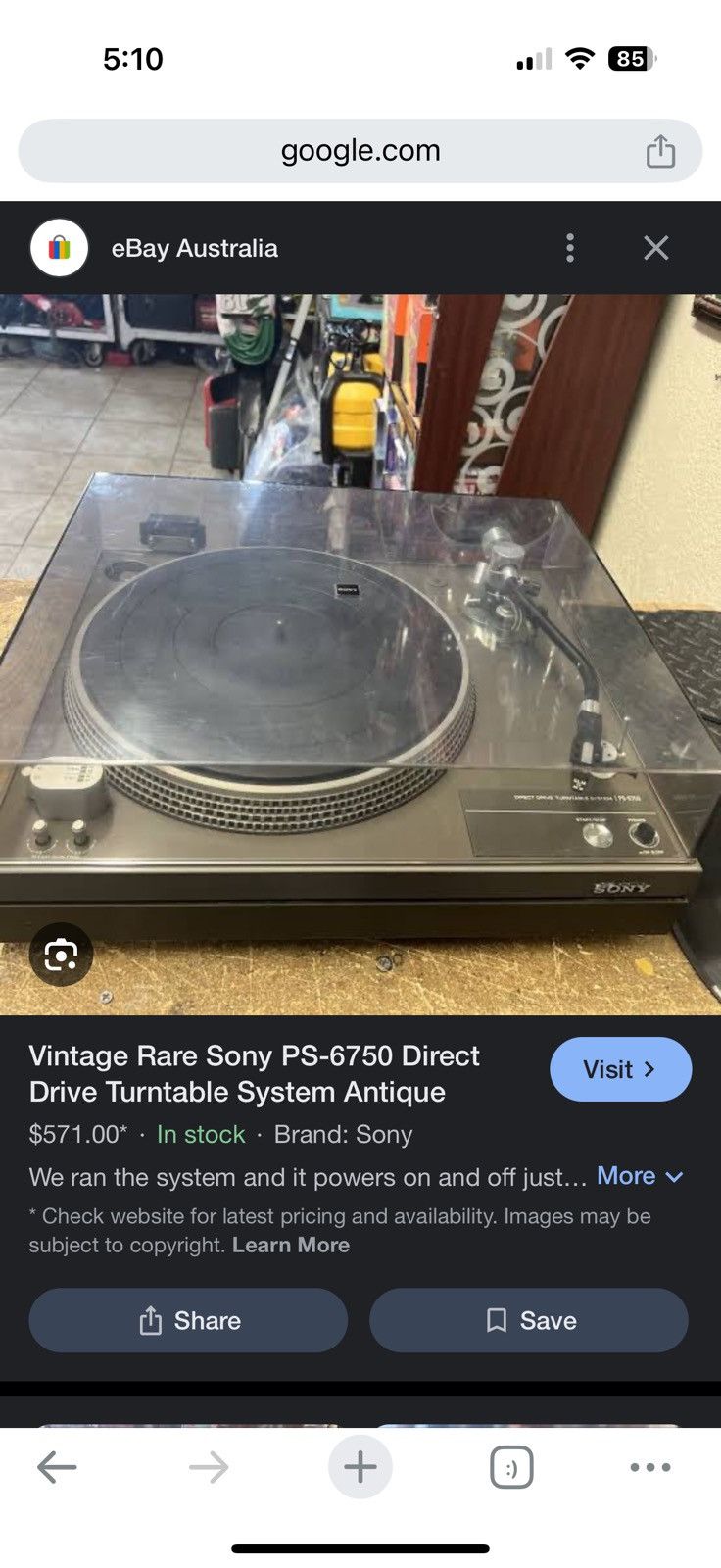 Sony Sony PS-XA-1000 turntable Size ONE SIZE - 8 Thumbnail