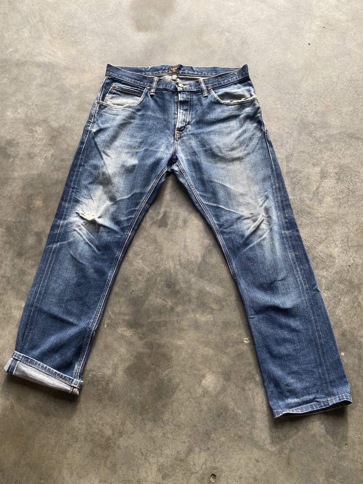 Lee × Vintage Vintage lee 101 selvedge denim Size US 33 - 1 Thumbnail