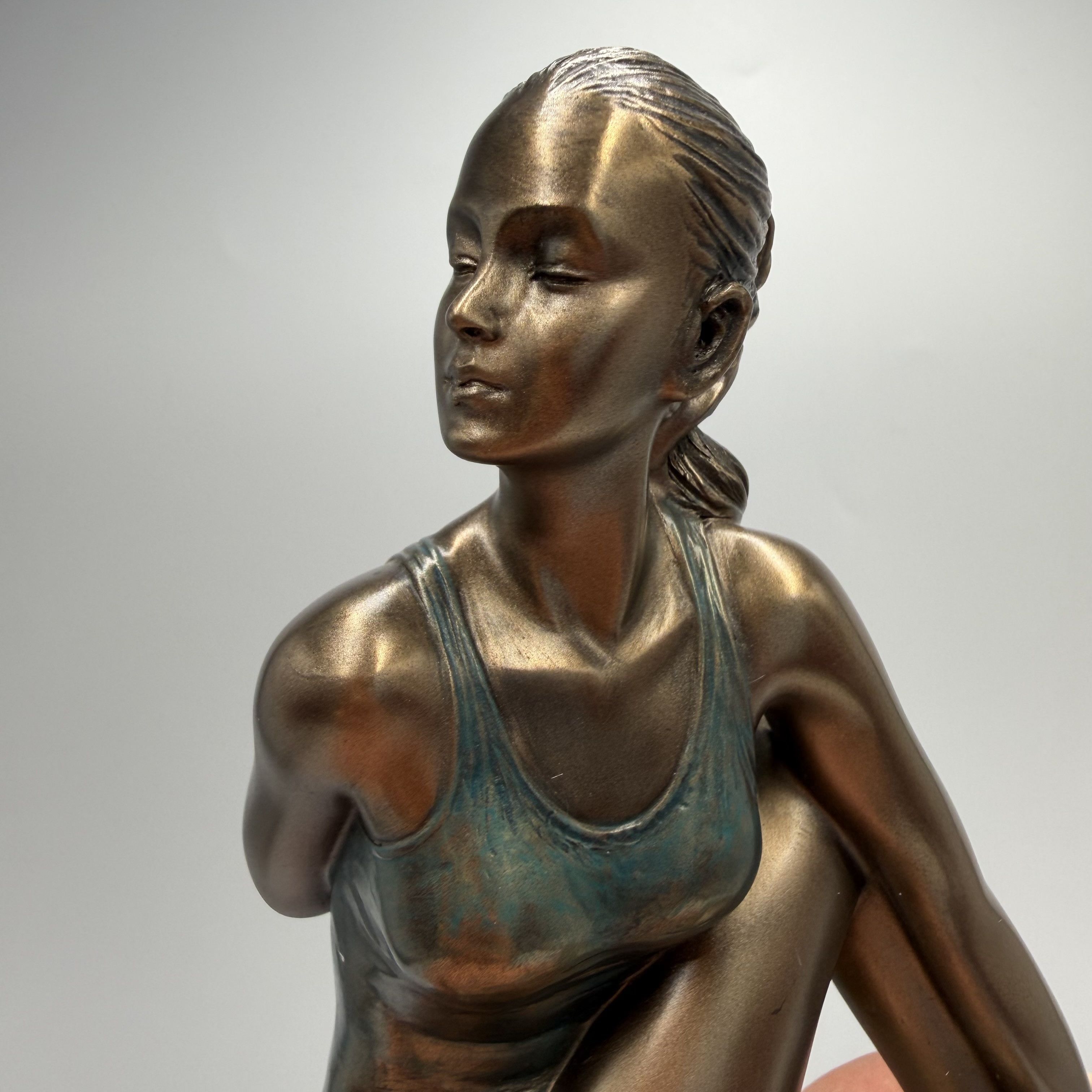 Other Yogini Statue Bronze Finish Yoga Woman Figurine 13 cm Size ONE SIZE - 2 Thumbnail