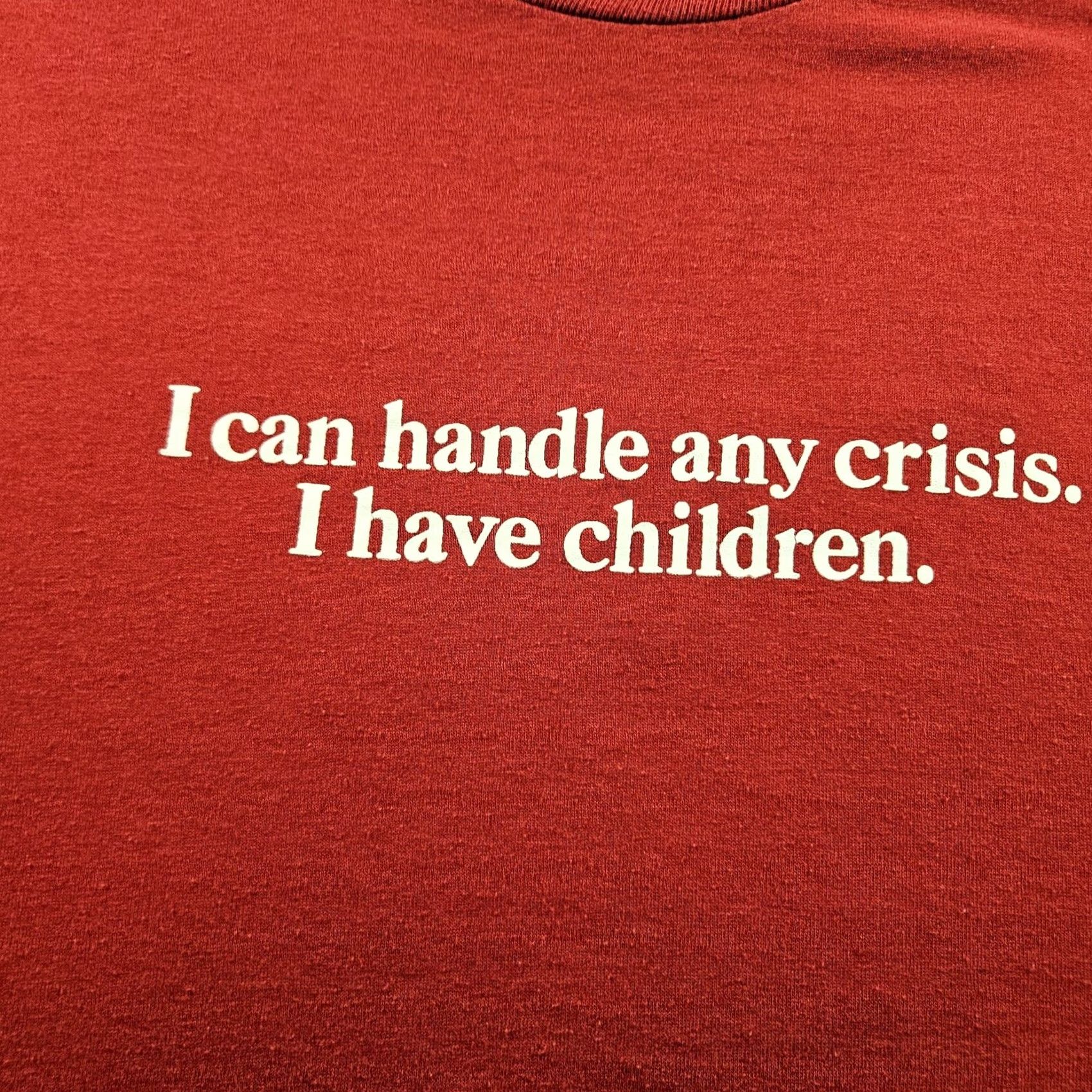 Jerzees VINTAGE I Can Handle Any Crisis Shirt Men XL Red Graphic Print 90s Dad Funny JERZEES T-Shirt Size US XL / EU 56 / 4 - 2 Thumbnail