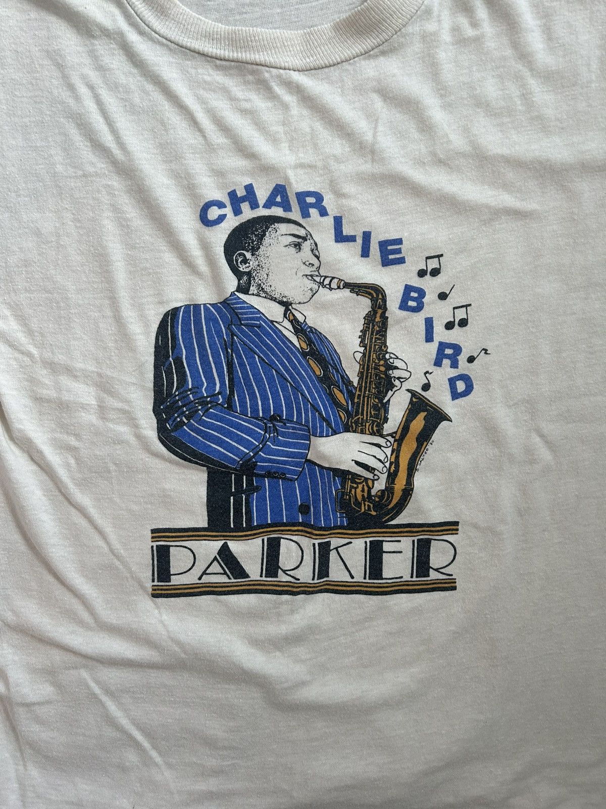 Vintage Charlie Parker Vintage T Shirt 80s Size US L / EU 52-54 / 3 - 3 Thumbnail