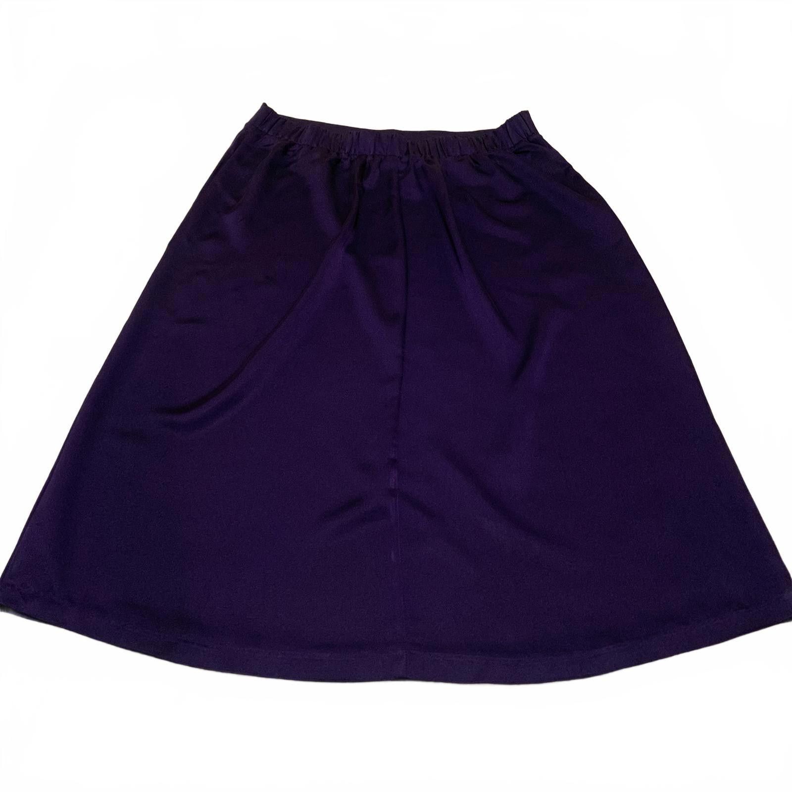 Other Eloquii Women's Size 16 Purple A-Line Skirt MIDI W38 Size 38" / US 16 / IT 52 - 2 Thumbnail