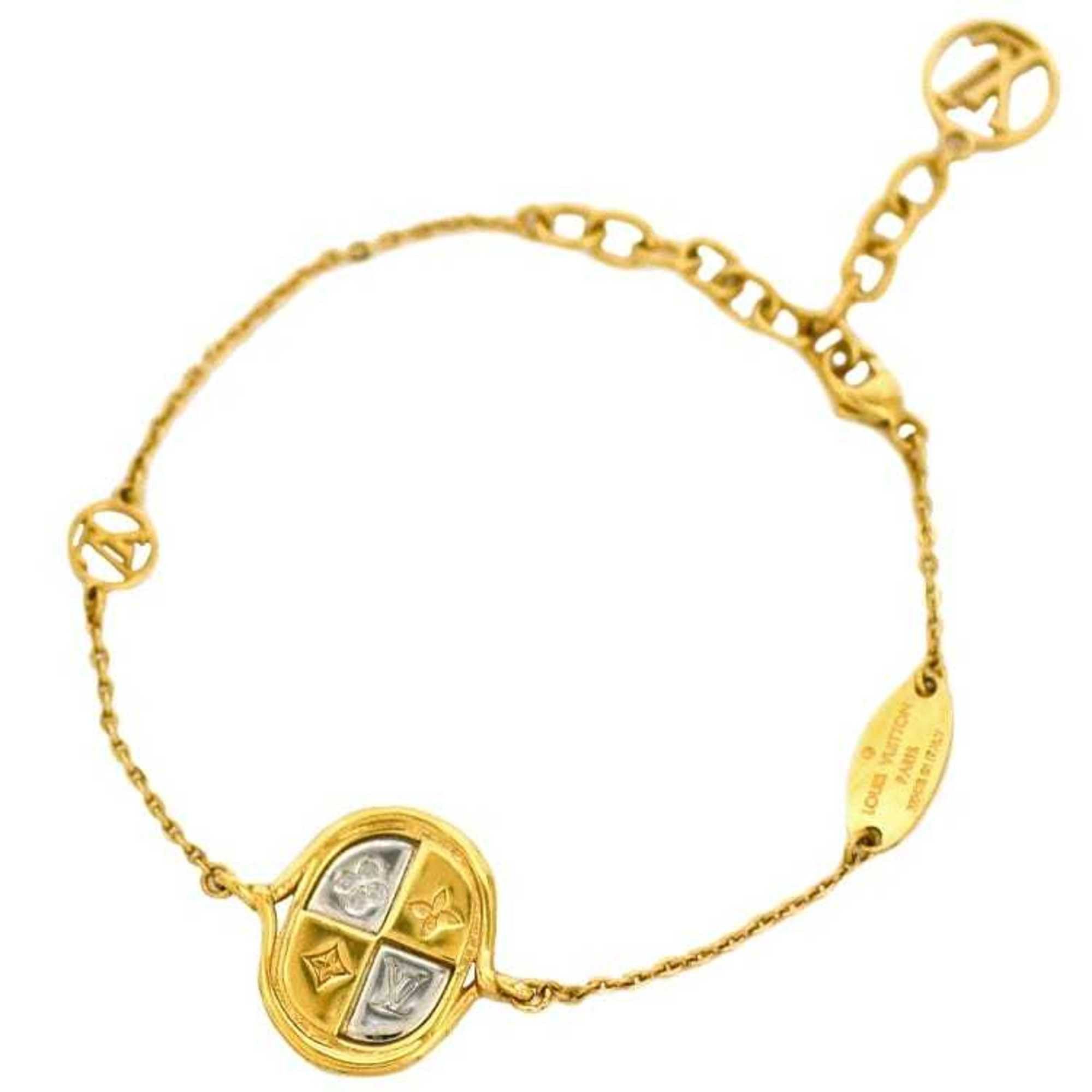 LOUIS VUITTON Louis Vuitton Brasserie Roman Holiday LV Bracelet M80273  Metal Gold Circle Monogram Flower Key