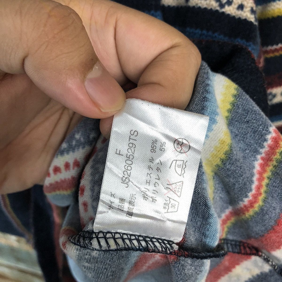 Vintage Jeansis navajo stripe Dark Blue Knitwear #A1765 Size S / US 4 / IT 40 - 10 Thumbnail