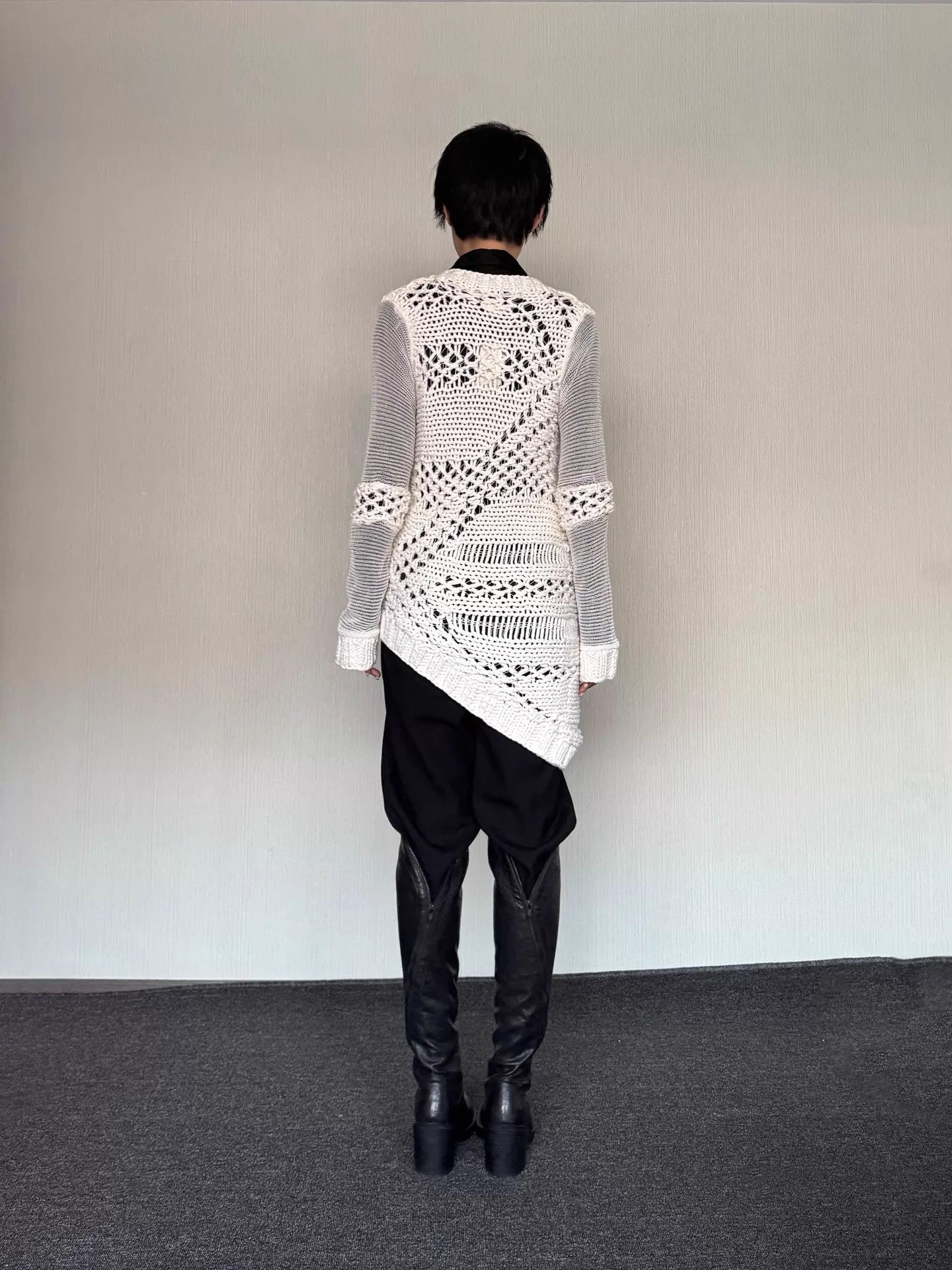 Helmut Lang Helmut Lang Open Knit Multi-Stitch Irregular Sweater S Size S / US 4 / IT 40 - 7 Thumbnail