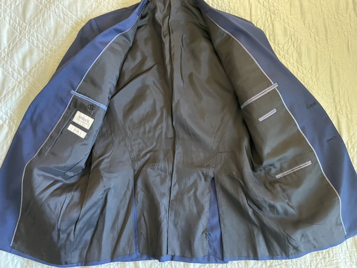 Armani Collezioni Shadow Micro Check Wool Jacket Size 40R - 6 Thumbnail
