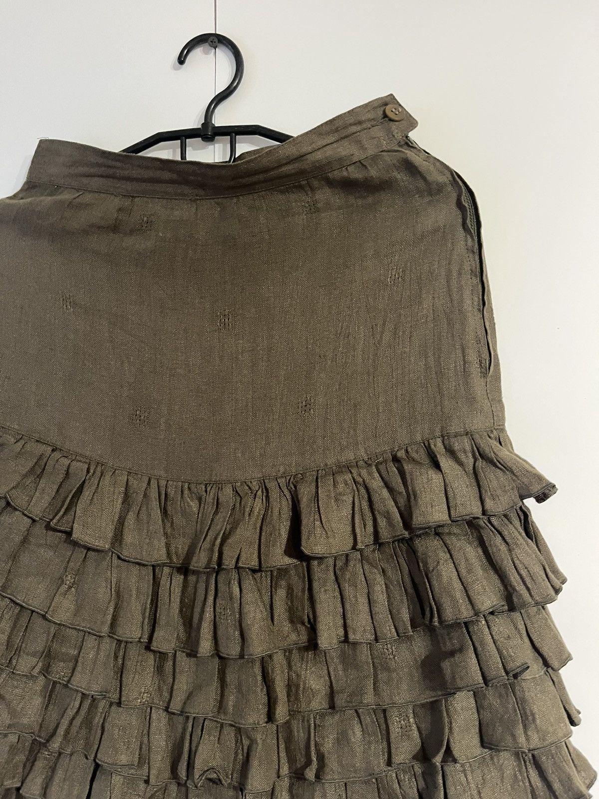 Other Umbreto Ginocchietti Avant Garde Linen Mini Skirt Size 27" / US 4 / IT 40 - 3 Thumbnail