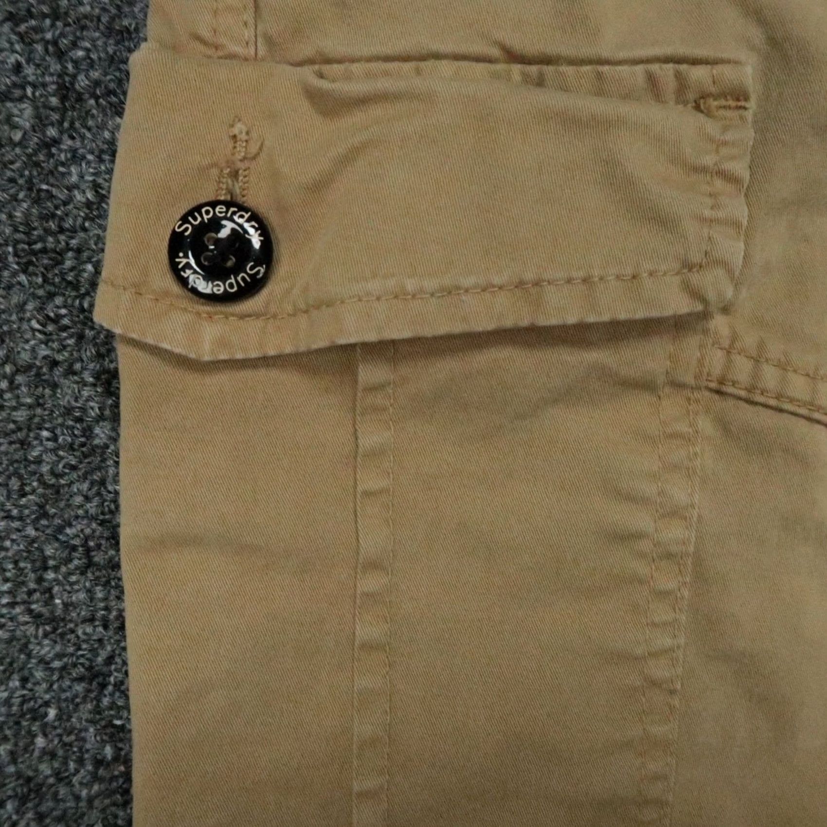G-Star G-Star RAW Pants Mens Medium Beige Cargo Trouser Drawstring Front Flat Front Cotton Regular Inseam 29in Pockets Size US 31 - 5 Thumbnail