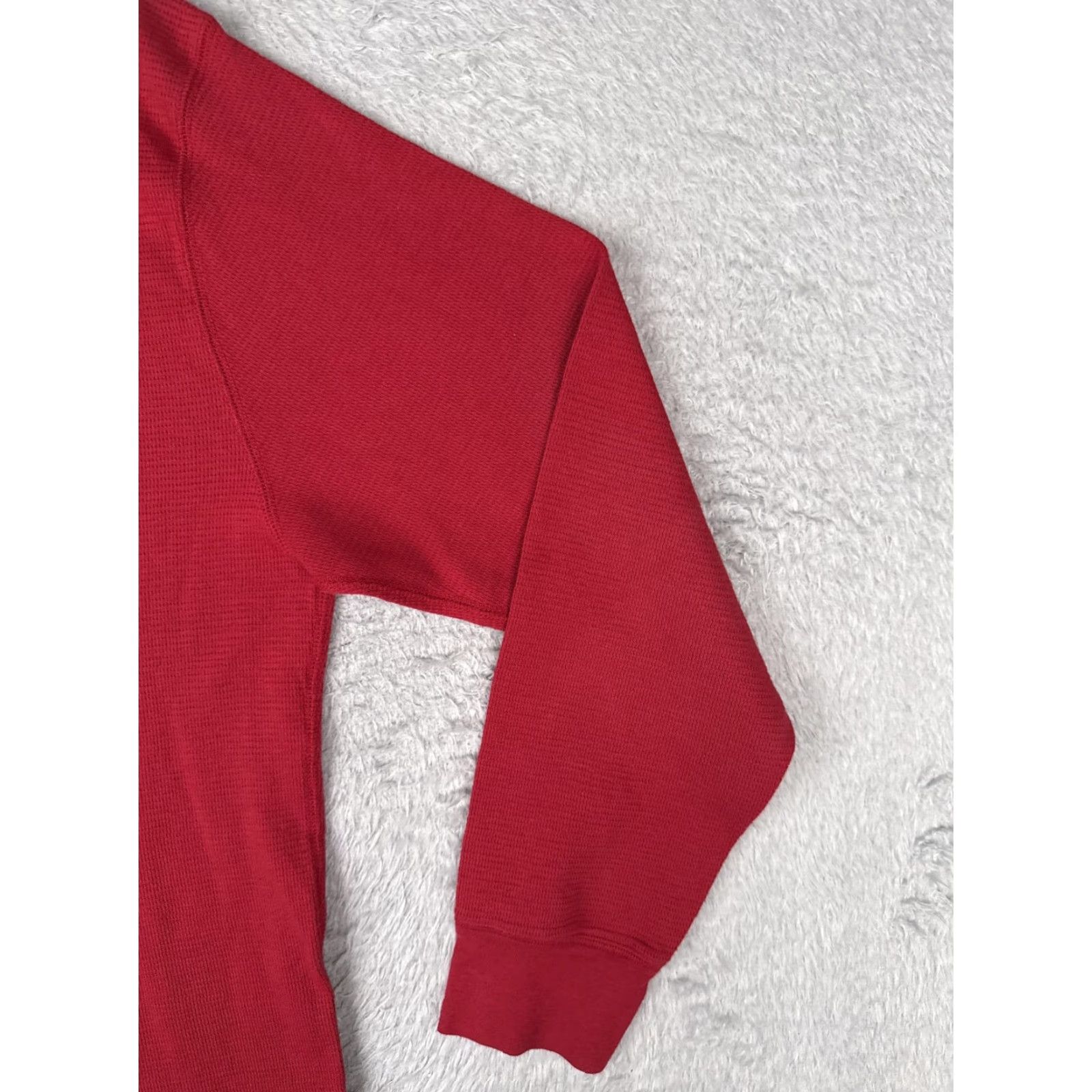 Polo Ralph Lauren Polo Ralph Lauren Shirt Mens Large Red Long Sleeve Thermal Waffle Knit Sleepwear Size US L / EU 52-54 / 3 - 2 Thumbnail