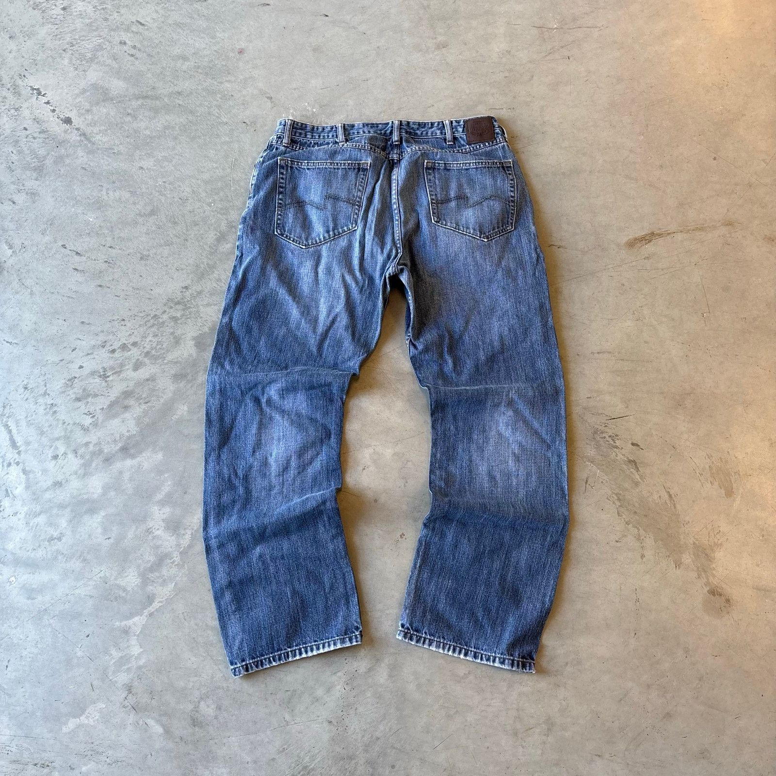 Vintage y2k faded washed distressed denim jeans Size US 36 / EU 52 - 4 Thumbnail