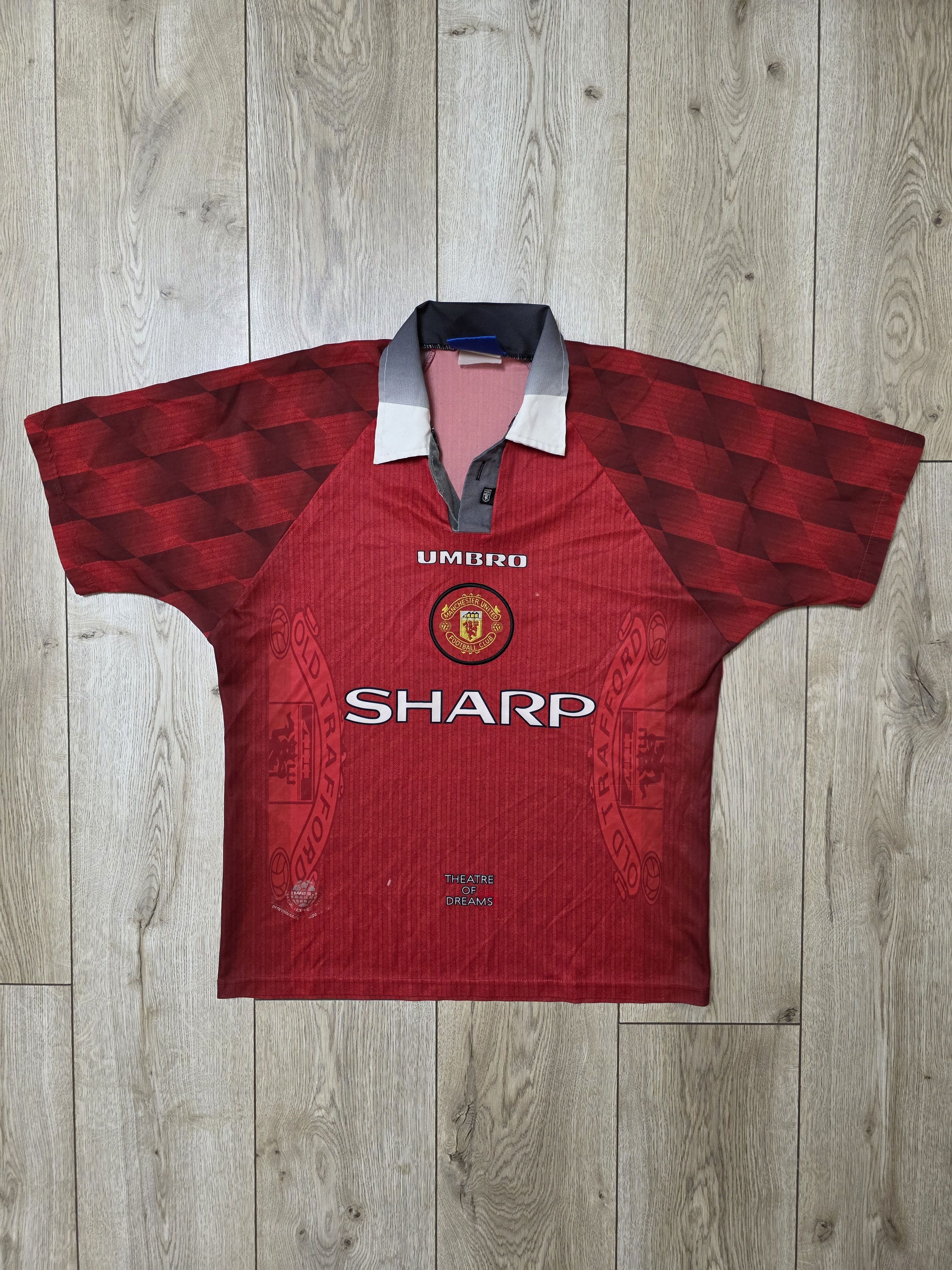 Vintage MANCHESTER UNITED 1996 1998 HOME FOOTBALL SOCCER JERSEY Size US M / EU 48-50 / 2 - 1 Thumbnail