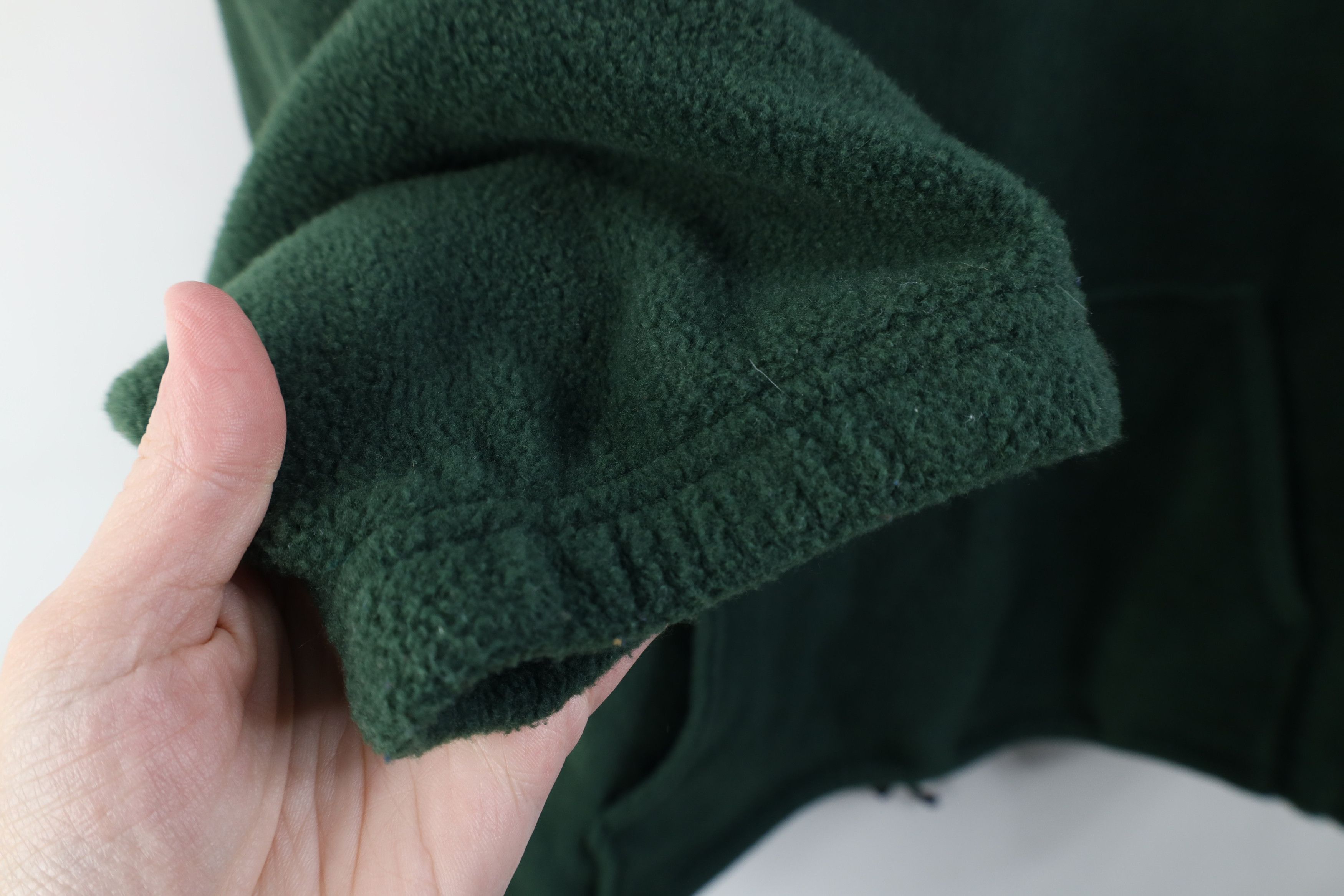 Vintage Vintage 90s Streetwear Blank Fleece Hoodie Sweatshirt Green Size US M / EU 48-50 / 2 - 9 Thumbnail