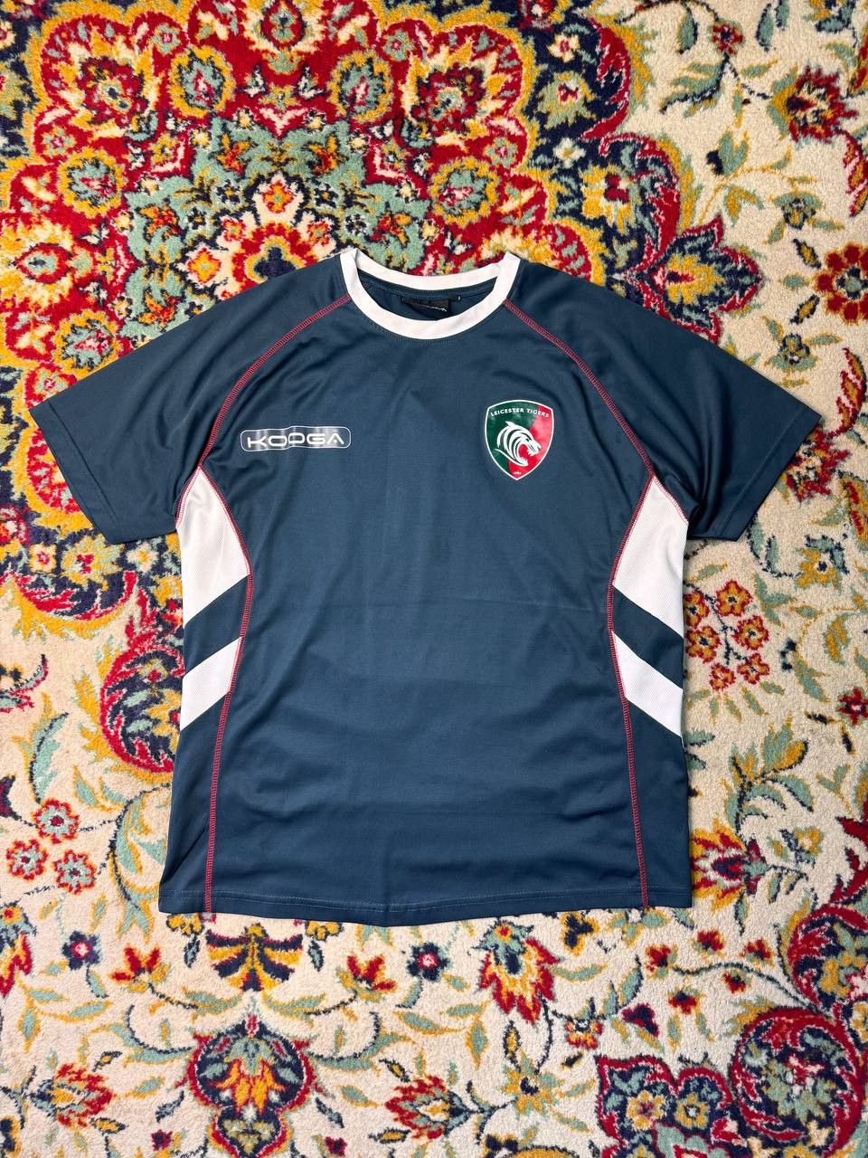Vintage KOOGA MEN'S RUGBY UNION LEICESTER TIGERS SHIRT JERSEY Size US L / EU 52-54 / 3 - 1 Thumbnail