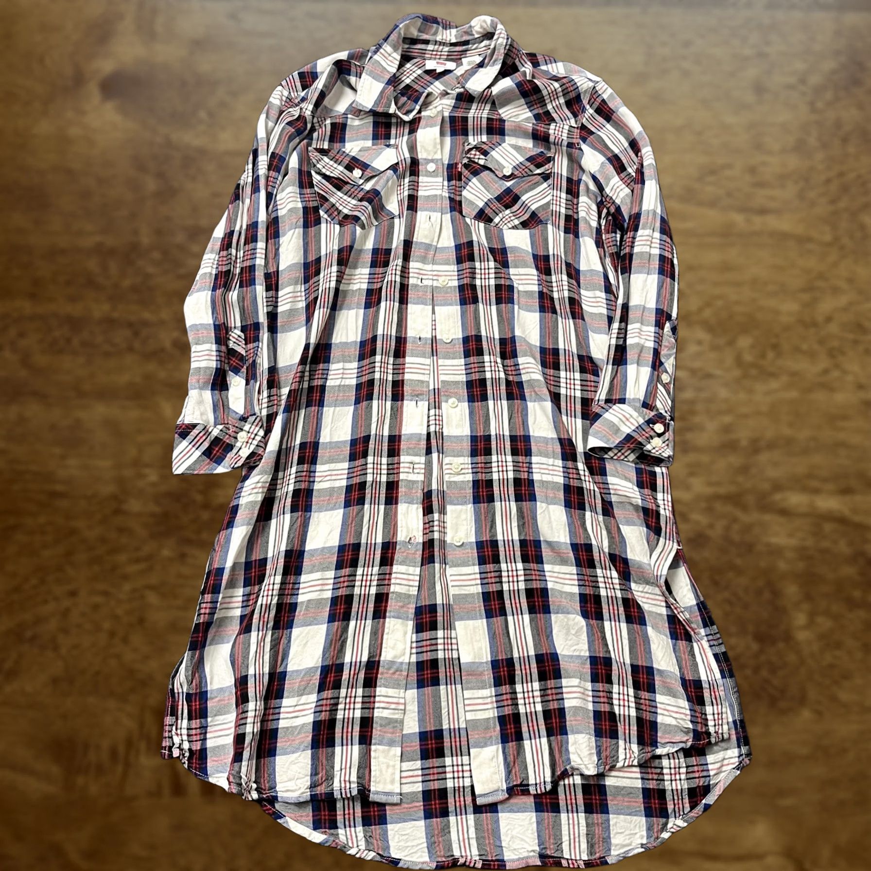 Levi's Levi's Shirt Mens XL Multicolor Plaid Long Sleeve Button Up Western Rayon Size US XL / EU 56 / 4 - 1 Thumbnail