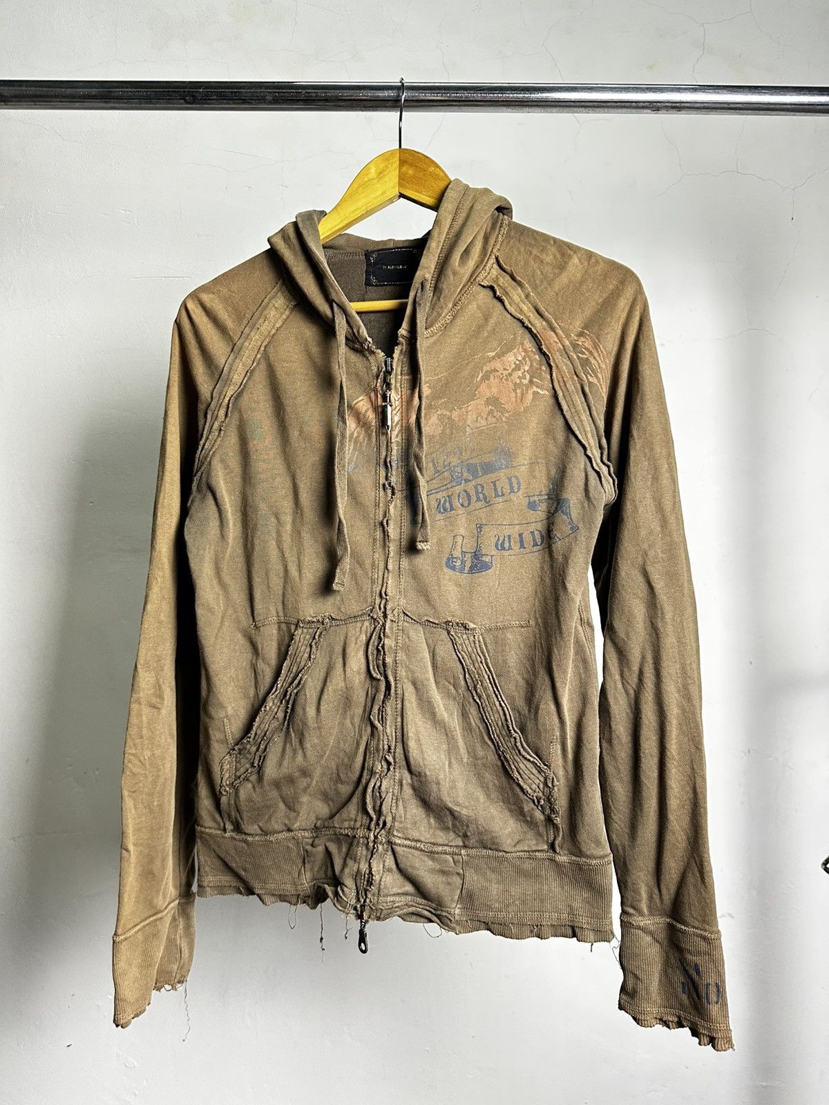 If Six Was Nine 291295 Homme Grunge Ripped Hoodie Y2k Punk Size US M / EU 48-50 / 2 - 1 Thumbnail
